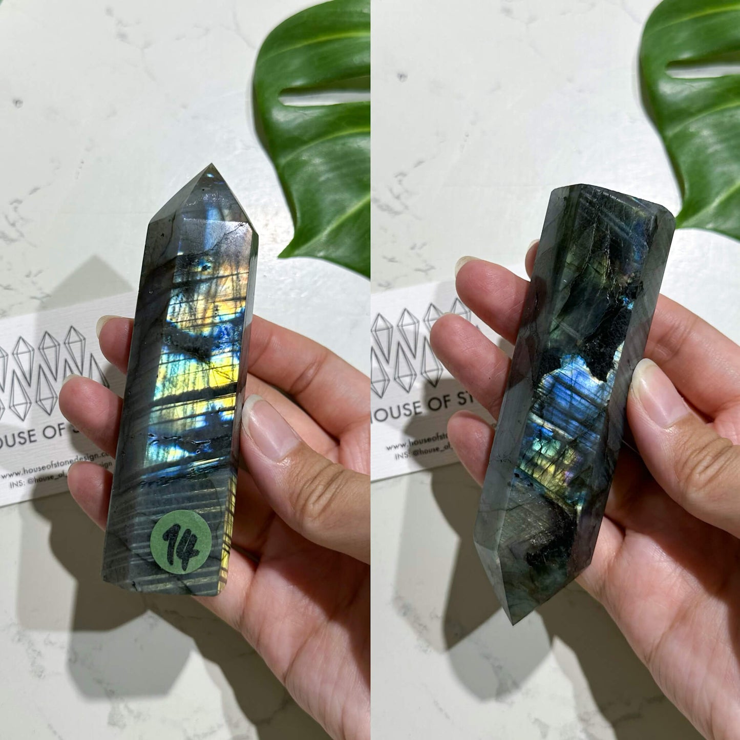 Natural Labradorite Point Tower/Rainbow Labradorite Crystal Point Wand/Labradorite Crystal Obelisk/Blue Flash Tower/Chakra Healing/AAA