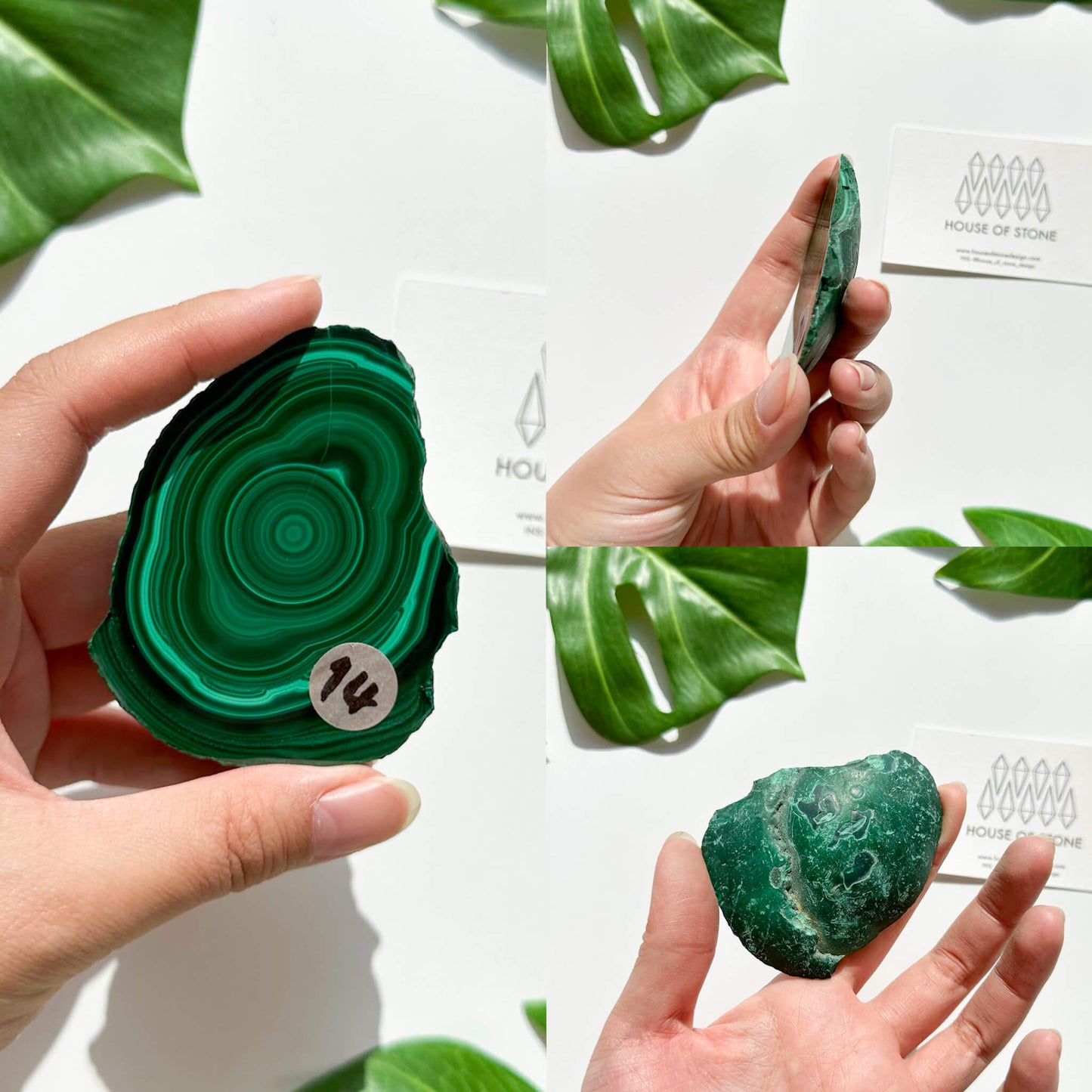 Genuine Malachite Polished Slab Specimen/Natural Malachite Slice/Raw Malachite/Chakra