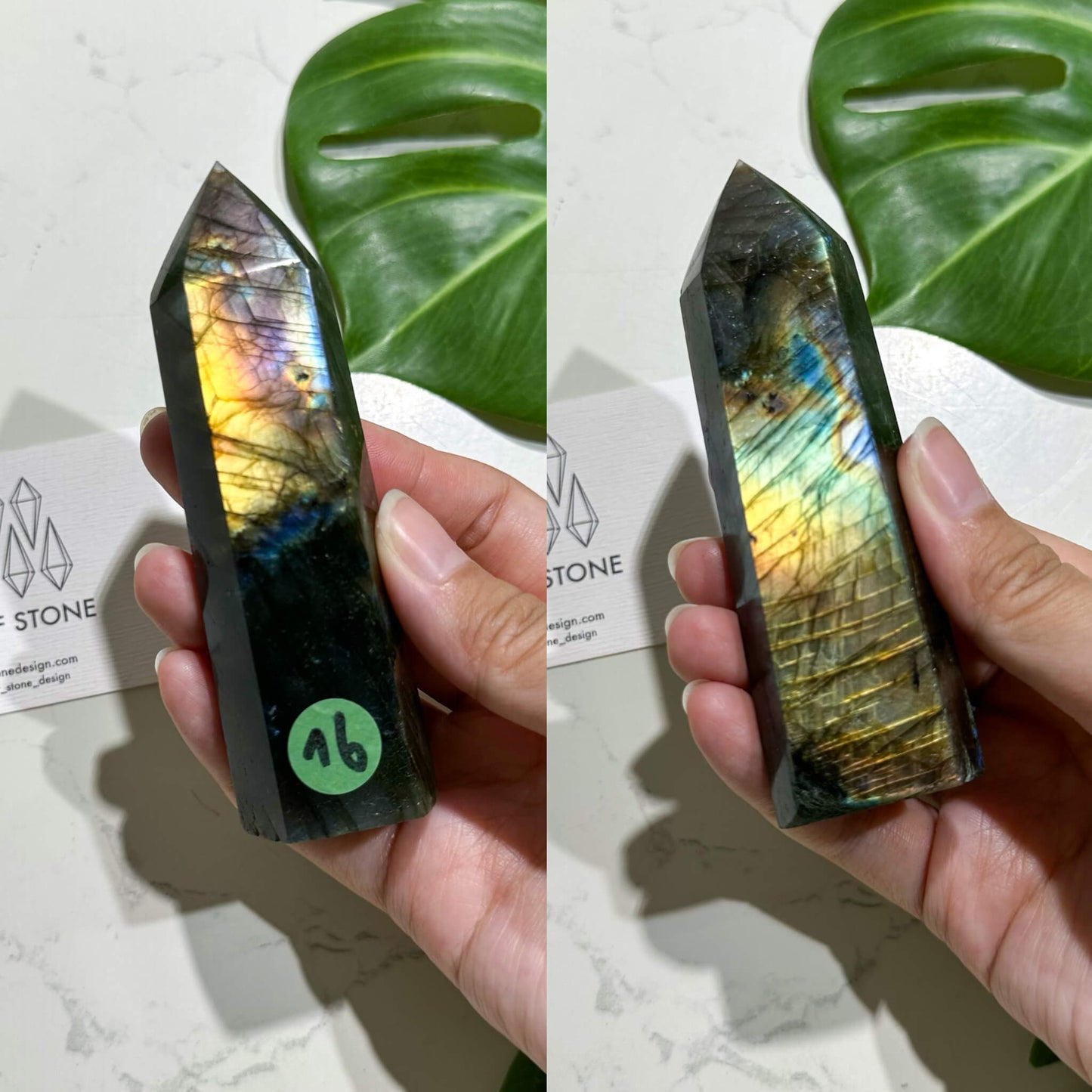 Natural Labradorite Point Tower/Rainbow Labradorite Crystal Point Wand/Labradorite Crystal Obelisk/Blue Flash Tower/Chakra Healing/AAA