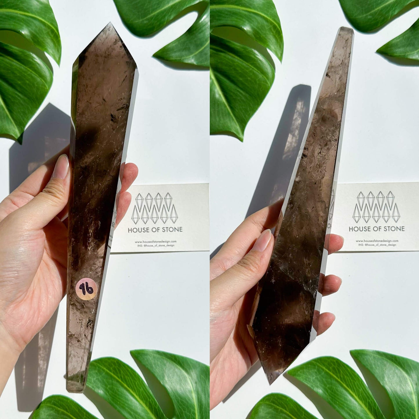 Natural Smoky Quartz Wand/Smoky Quartz Crystal Point Wand/Smoky Quartz Wand/Smoky Quartz Stem/Crystal Handle/Wedding Bouquet Handle/Root Chakra Healing/AAA