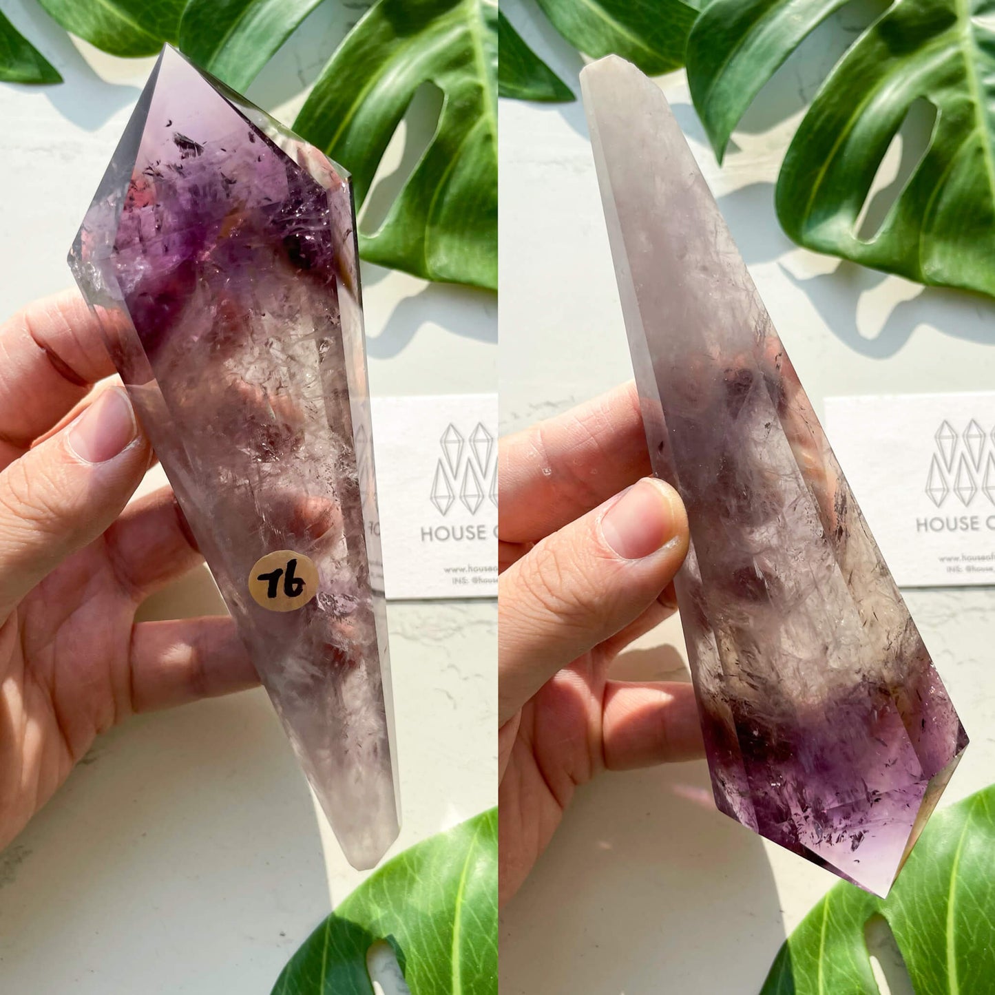 Amethyst Wand/Natural Amethyst Point Wand/High Quality Amethyst Rainbow Crystal Point Wand/Amethyst Handle/Amethyst Stem/Meditation Tool/AAA