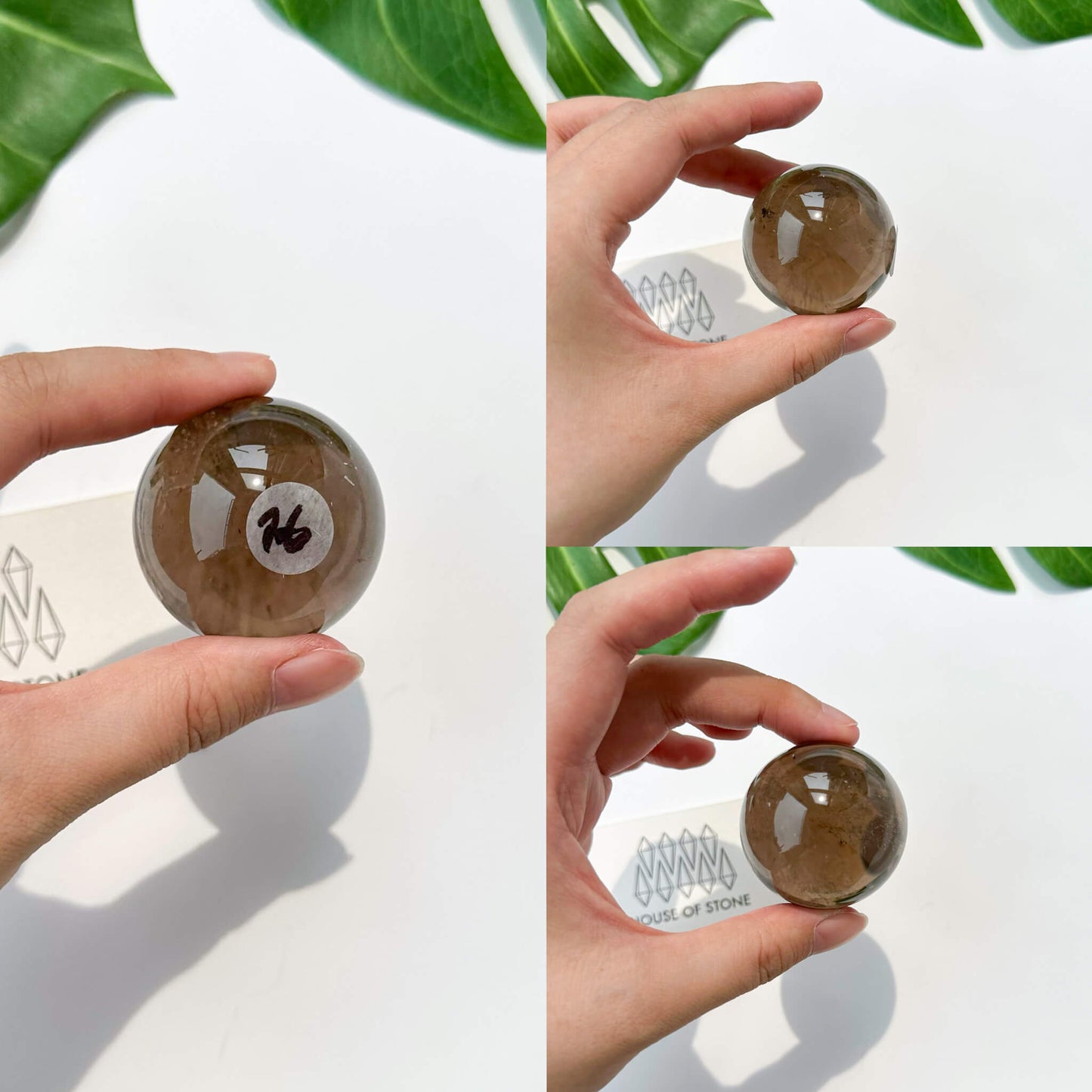 Natural Brazil Smoky Quartz Sphere/Rainbow Smoky Quartz Crystal Sphere/Rare Smoky Quartz Ball/Root Chakra Healing