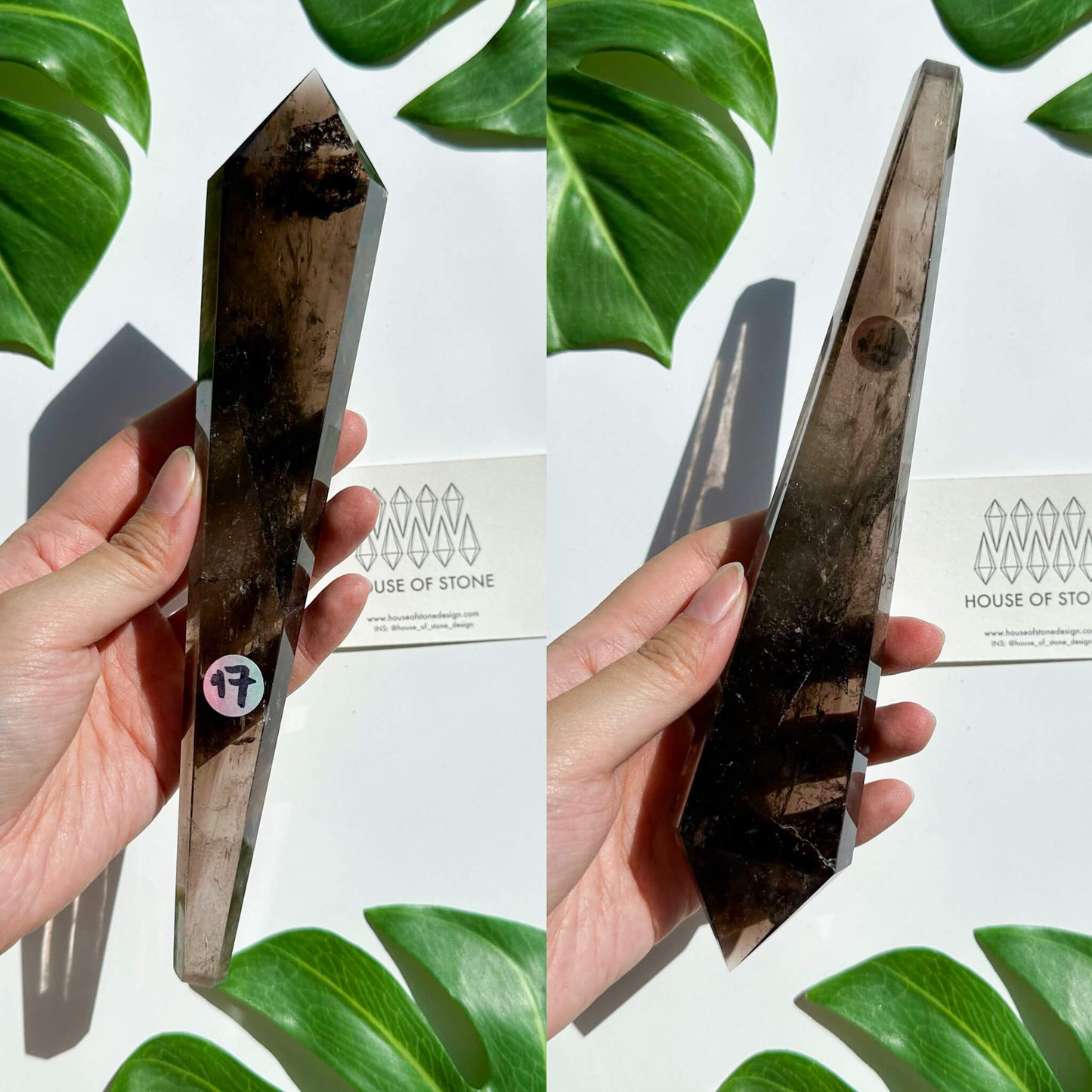 Natural Smoky Quartz Wand/Smoky Quartz Crystal Point Wand/Smoky Quartz Wand/Smoky Quartz Stem/Crystal Handle/Wedding Bouquet Handle/Root Chakra Healing/AAA
