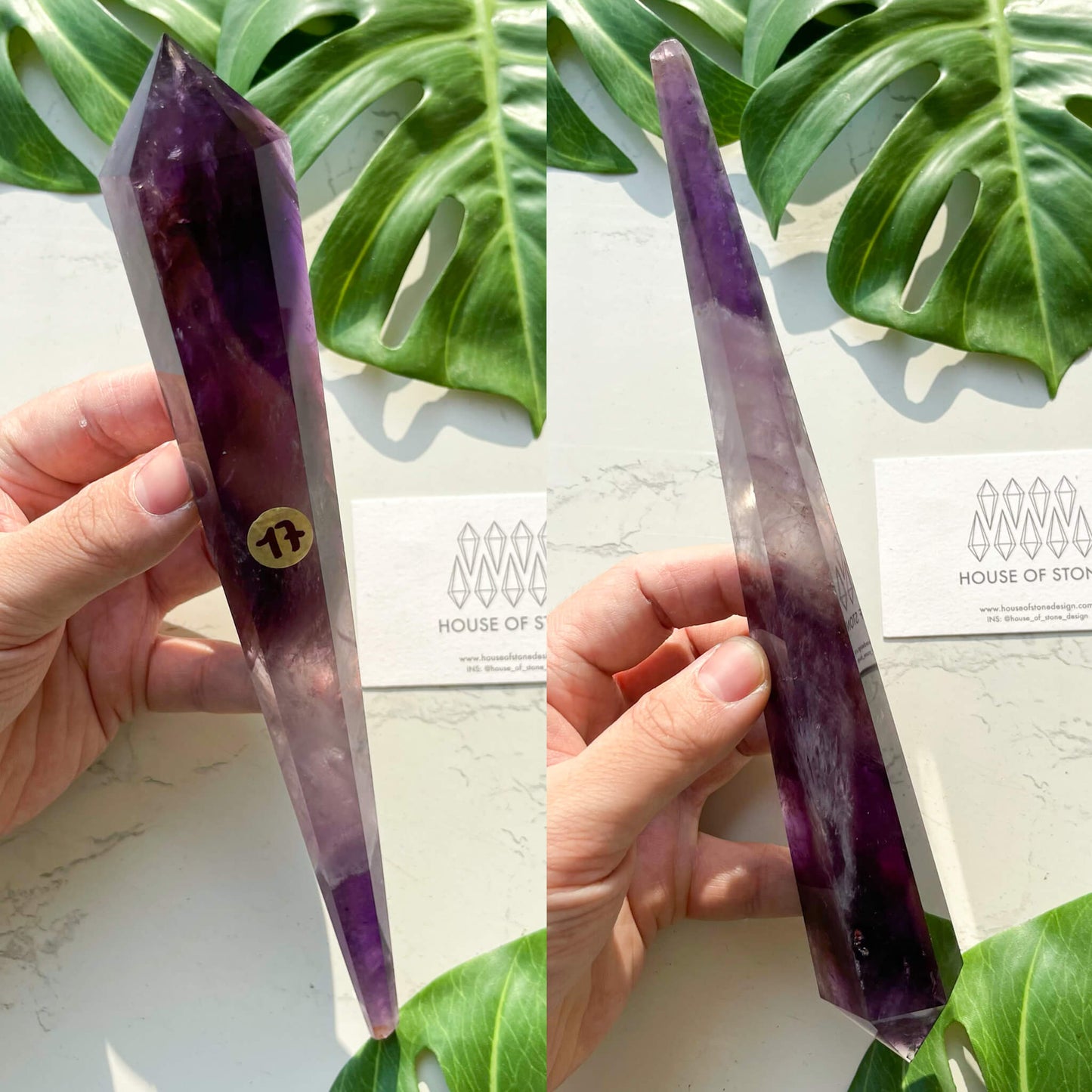 Amethyst Wand/Natural Amethyst Point Wand/High Quality Amethyst Rainbow Crystal Point Wand/Amethyst Handle/Amethyst Stem/Meditation Tool/AAA