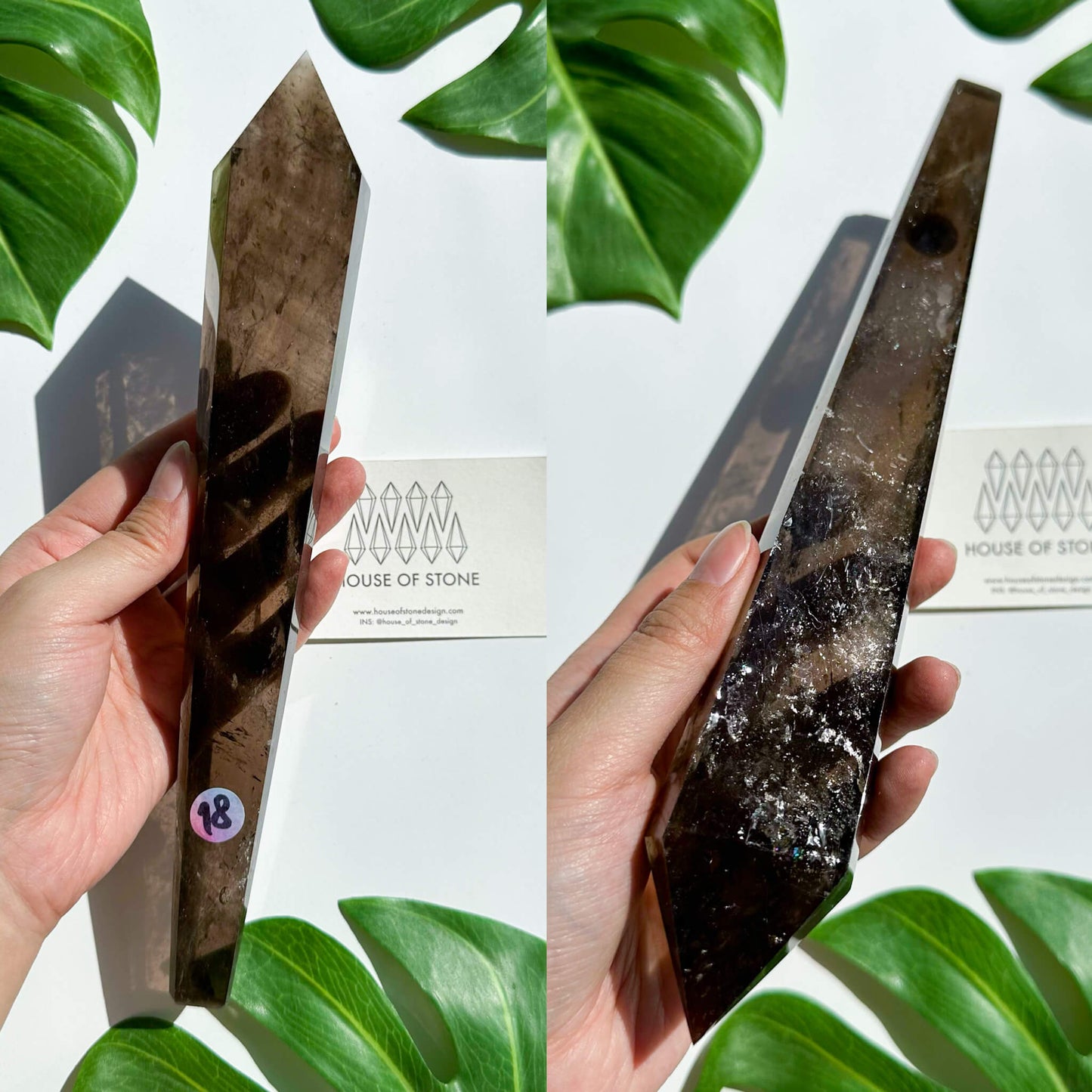 Natural Smoky Quartz Wand/Smoky Quartz Crystal Point Wand/Smoky Quartz Wand/Smoky Quartz Stem/Crystal Handle/Wedding Bouquet Handle/Root Chakra Healing/AAA