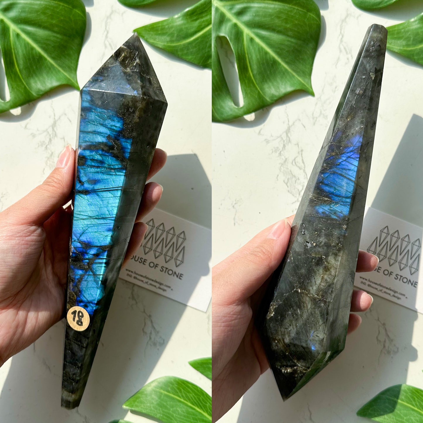 Natural Labradorite Wand/Rainbow Labradorite Crystal Point Wand/Labradorite Crystal Handle/Labradorite Stem/Wedding Bouquet Handle/Chakra Healing/AAA