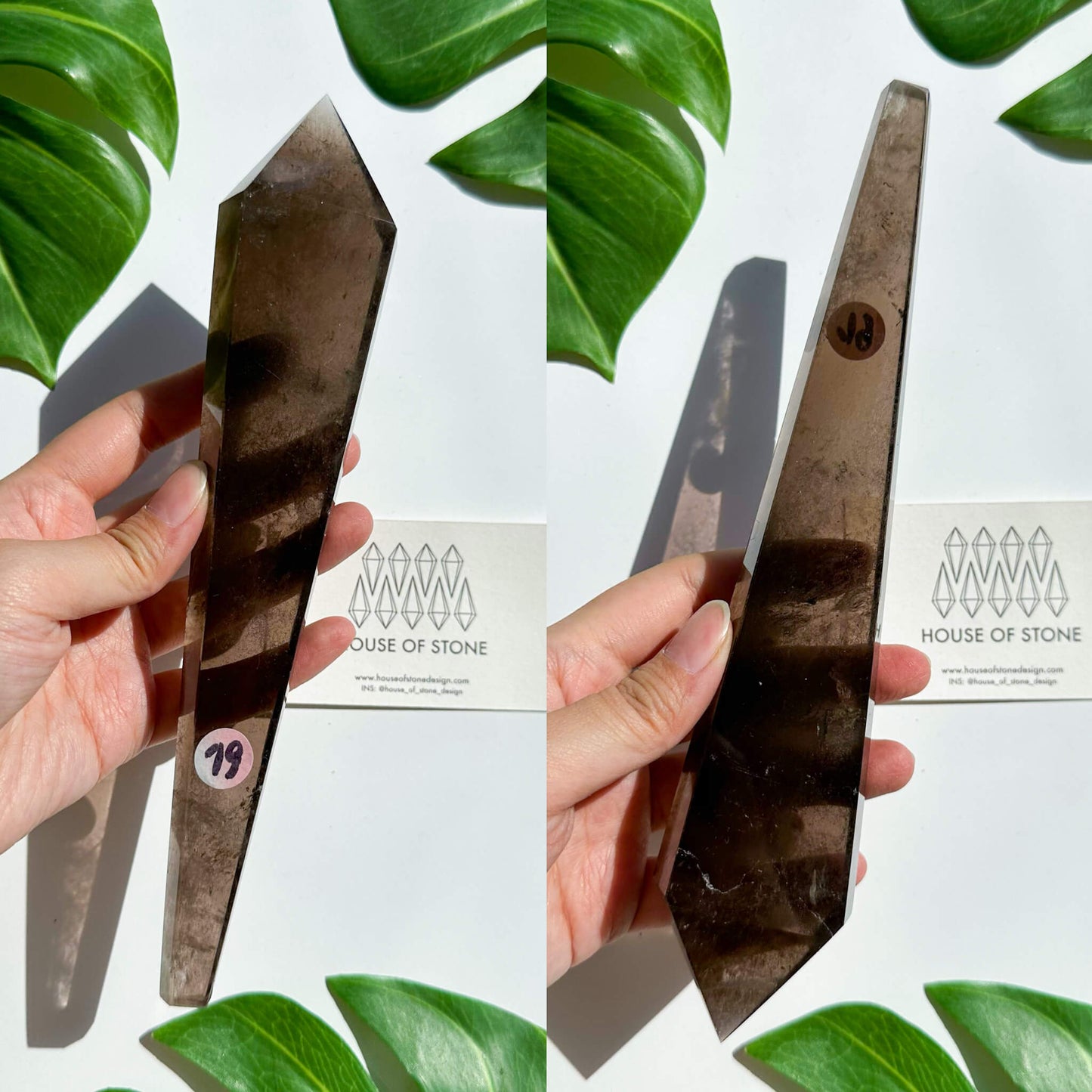 Natural Smoky Quartz Wand/Smoky Quartz Crystal Point Wand/Smoky Quartz Wand/Smoky Quartz Stem/Crystal Handle/Wedding Bouquet Handle/Root Chakra Healing/AAA