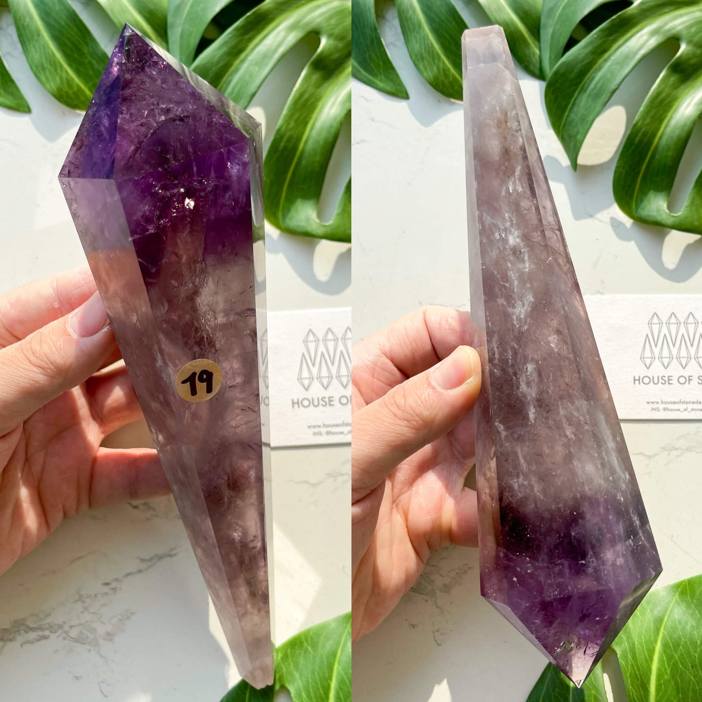 Amethyst Wand/Natural Amethyst Point Wand/High Quality Amethyst Rainbow Crystal Point Wand/Amethyst Handle/Amethyst Stem/Meditation Tool/AAA