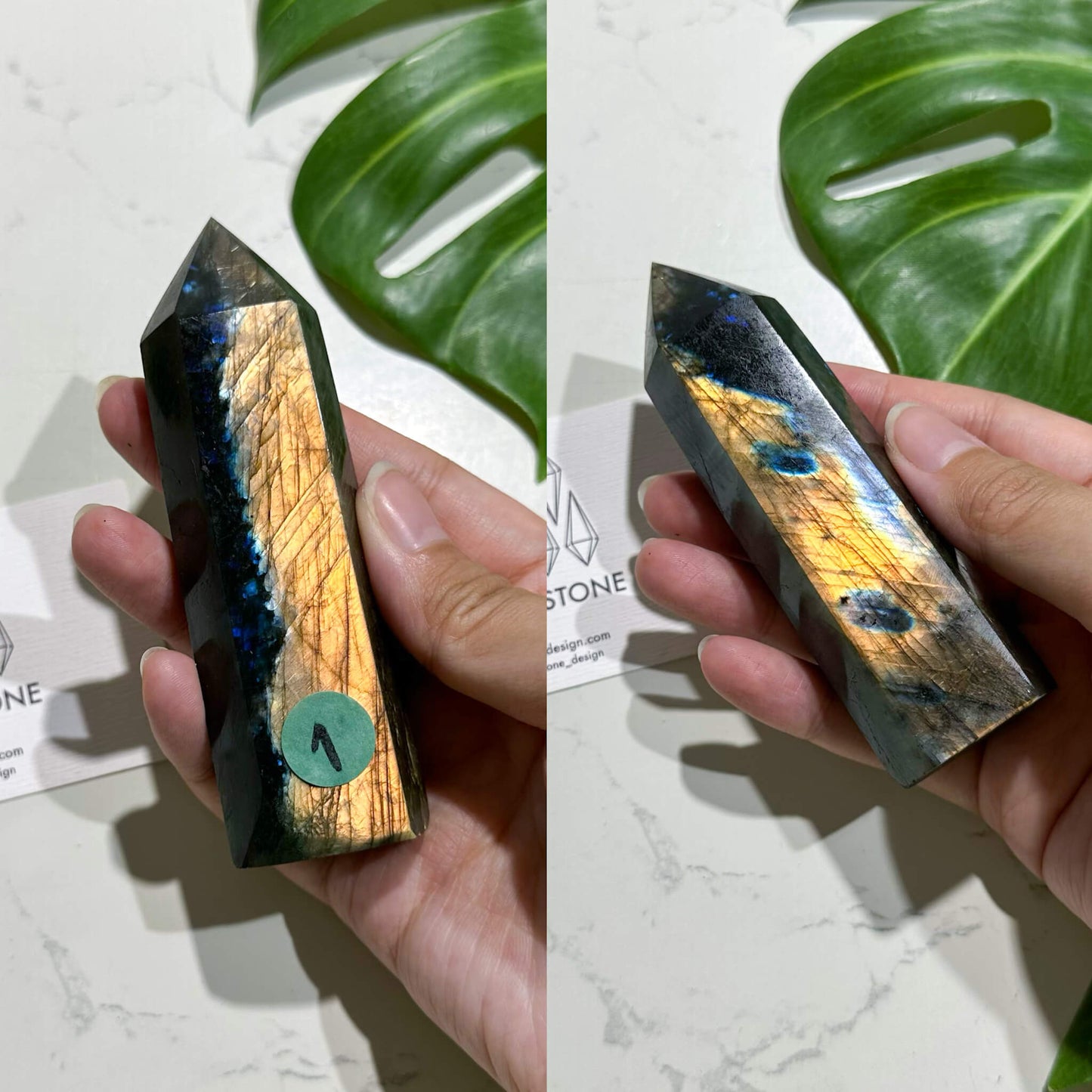 Natural Labradorite Point Tower/Rainbow Labradorite Crystal Point Wand/Labradorite Crystal Obelisk/Blue Flash Tower/Chakra Healing/AAA