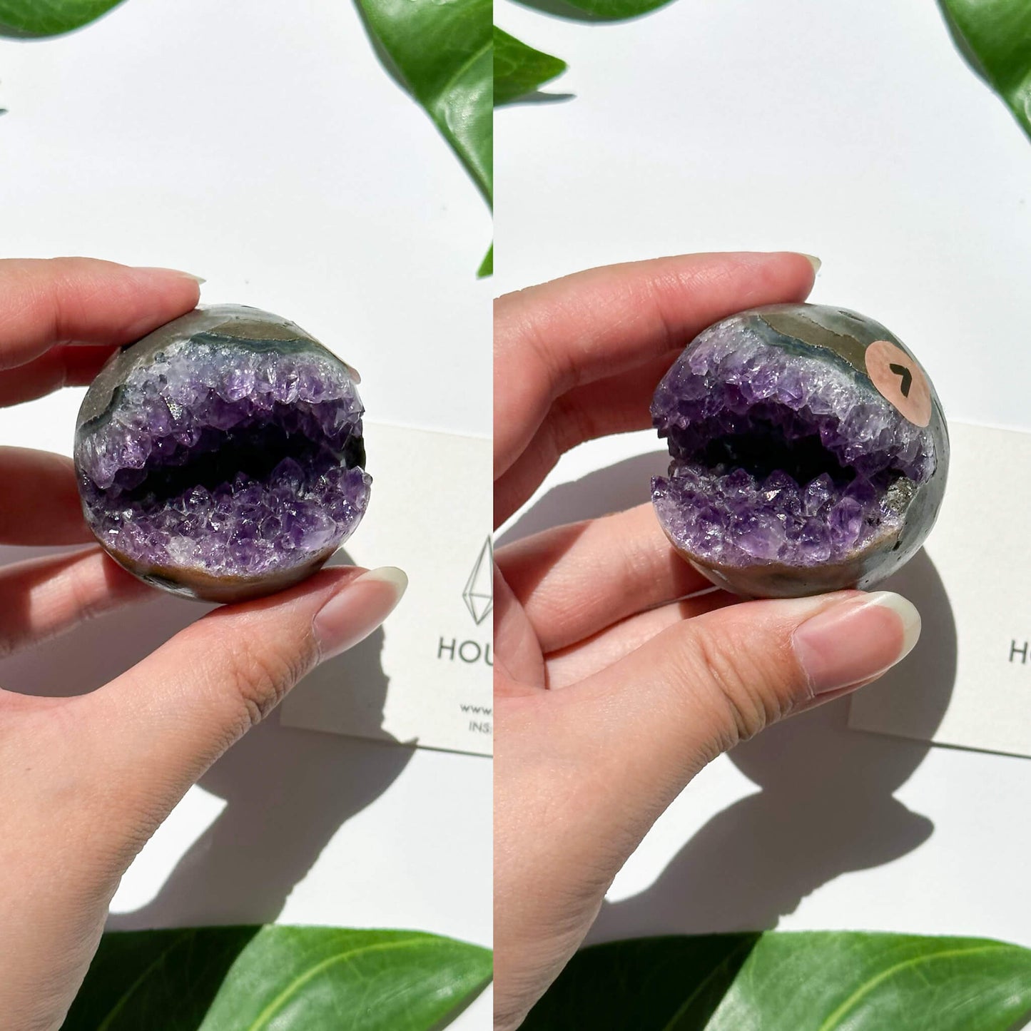Natural Amethyst Geode Sphere/Druzy Amethyst Crystal Sphere/Amethyst Crystal Cluster Sphere/ChakraHealing/Meditation Tools/AAA