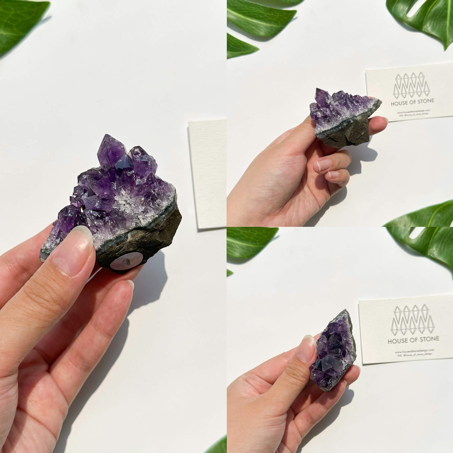 Natural Amethyst Geode Piece/Small Amethyst Crystal Cluster/Raw Uruguay Amethyst /Crown Chakra/AAA