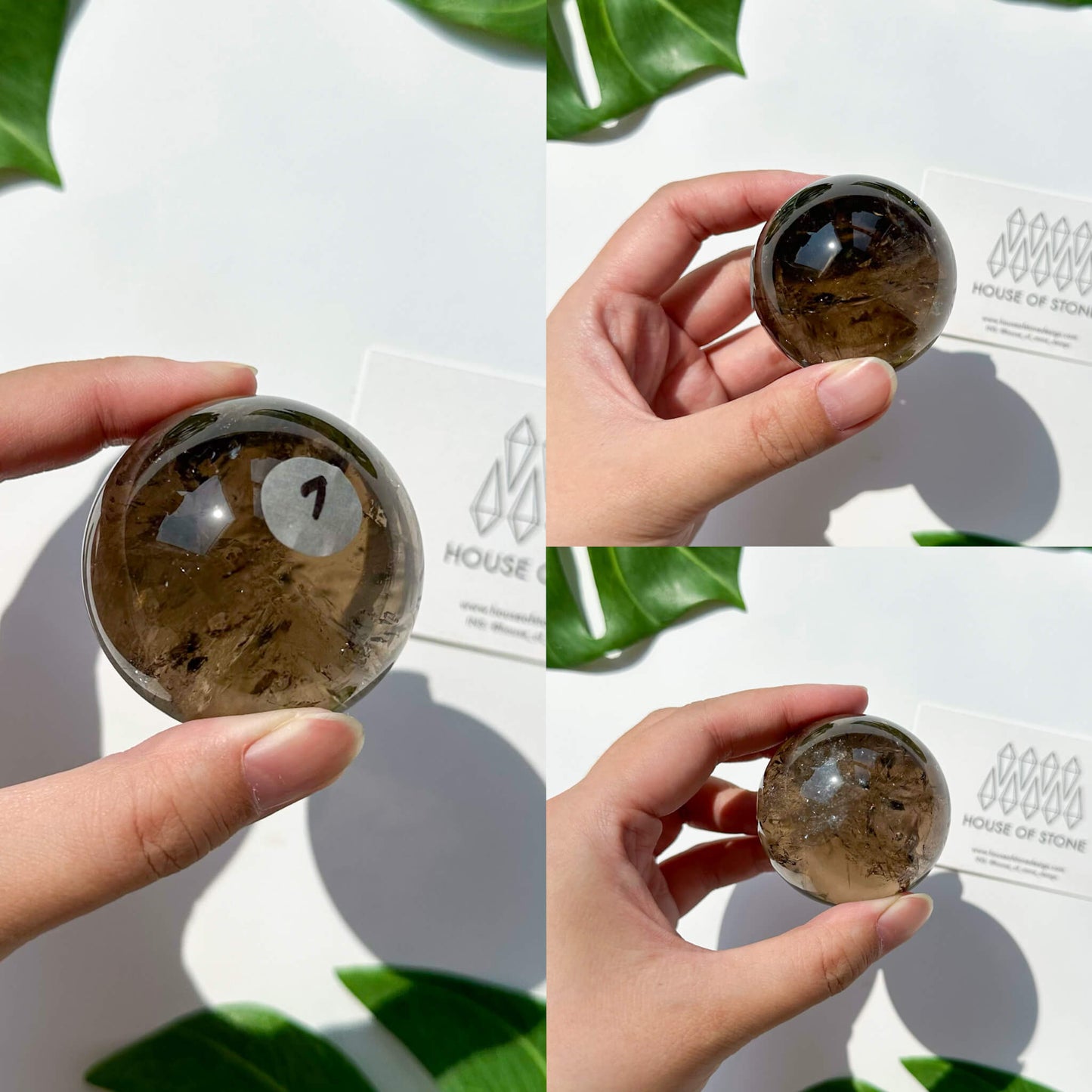 Natural Smoky Quartz Sphere/Smoky Quartz Crystal Sphere/Rare Smoky Quartz Ball/Root Chakra Healing/AAA