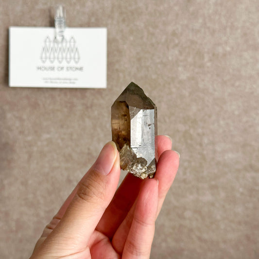 Alpine Mineral Smoky Quartz Point Specimen/Swiss Tower Apls/Double Terminated Quartz Points