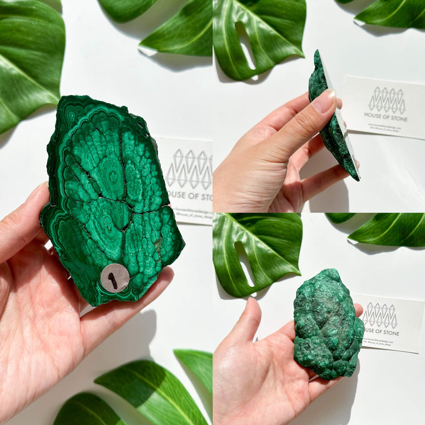 Genuine Malachite Polished Slab Specimen/Natural Malachite Slice/Raw Malachite/Chakra