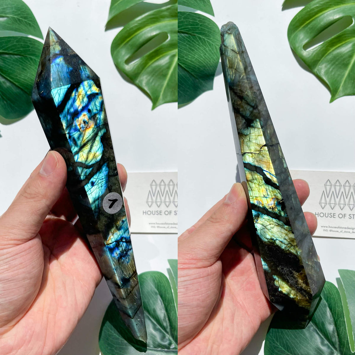Natural Labradorite Wand/Rainbow Labradorite Crystal Point Wand/Labradorite Crystal Handle/Labradorite Stem/Wedding Bouquet Handle/Chakra Healing/AAA