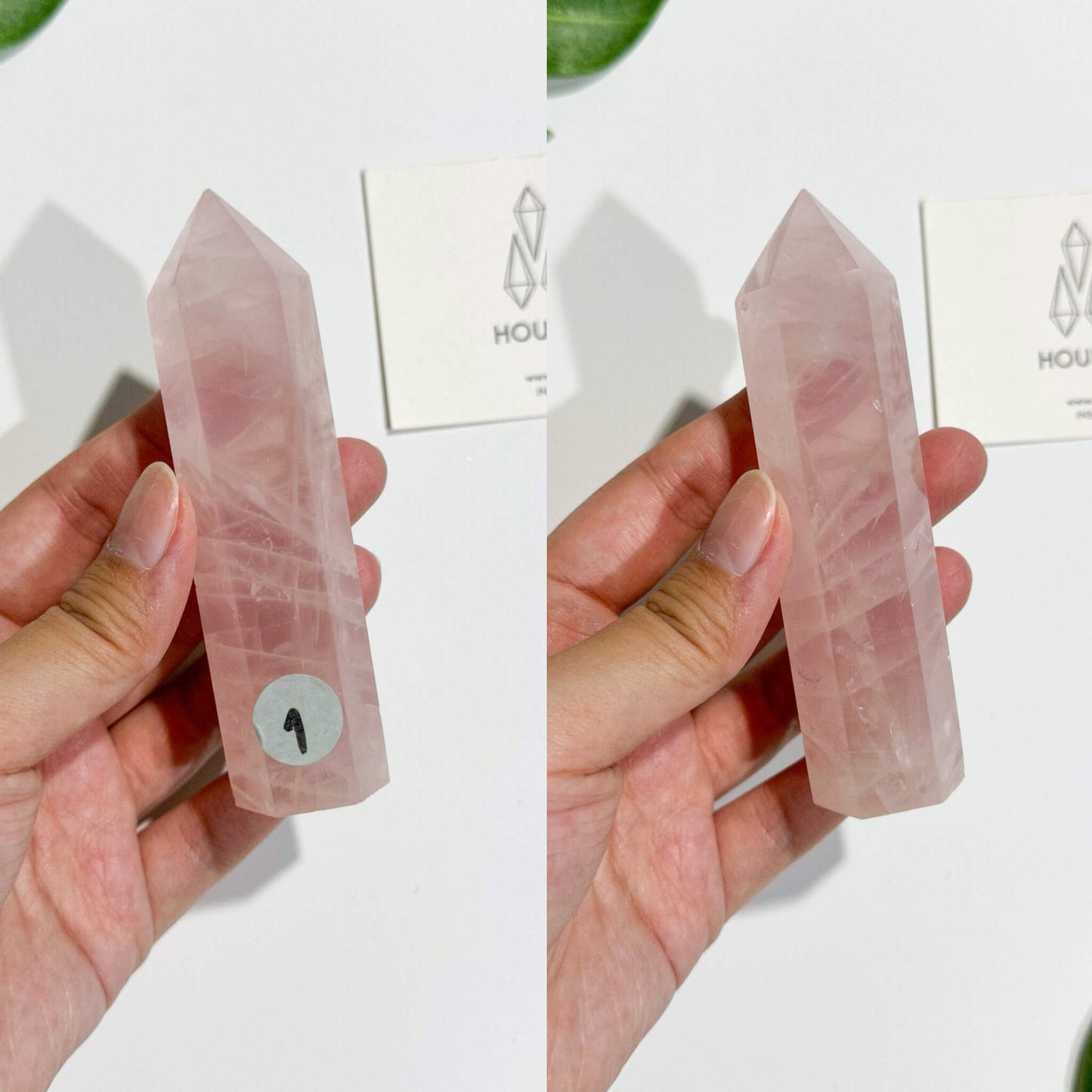 Natural Small Rose Quartz Tower/Rose Quartz Crystal Point Tower Wand/Juicy Rose Quartz Obelisk/Heart Chakra Healing/AAA