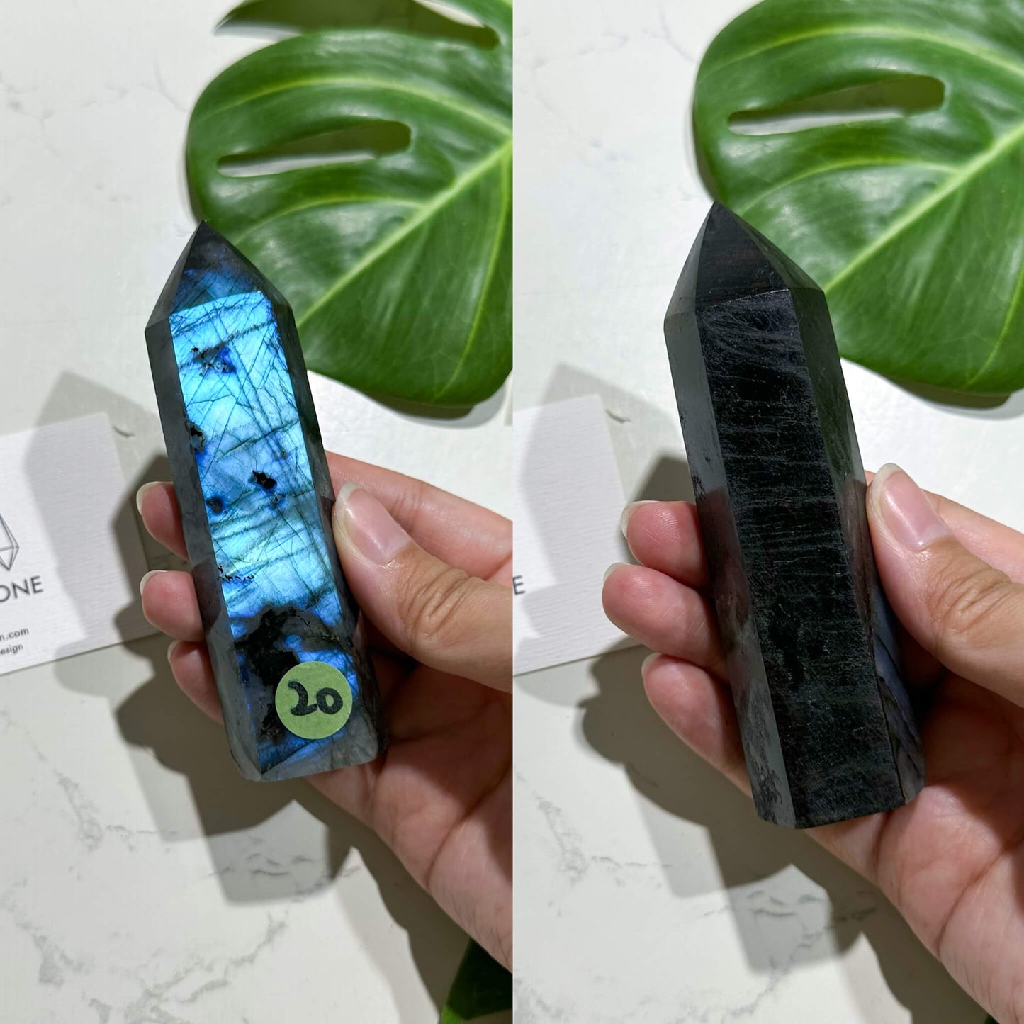 Natural Labradorite Point Tower/Rainbow Labradorite Crystal Point Wand/Labradorite Crystal Obelisk/Blue Flash Tower/Chakra Healing/AAA