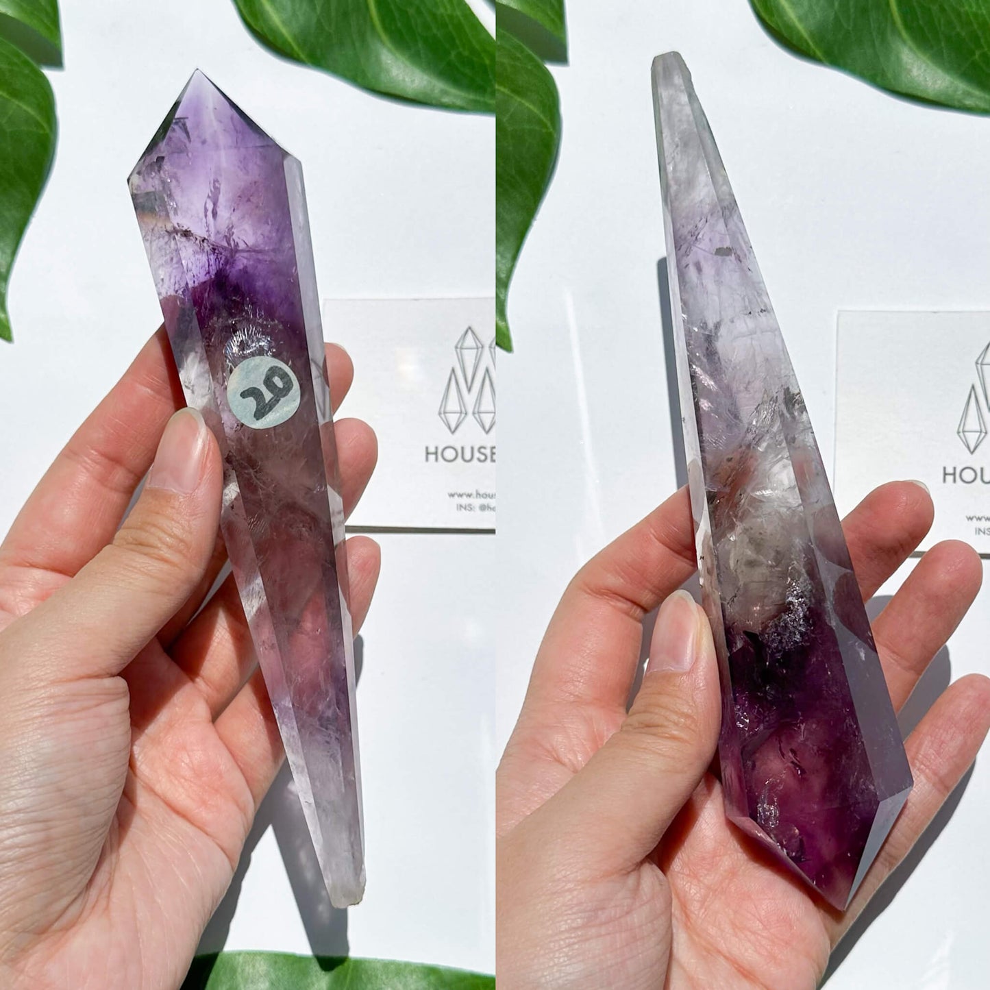 Amethyst Wand/Natural Amethyst Point Wand/High Quality Amethyst Rainbow Crystal Point Wand/Amethyst Handle/Amethyst Stem/Meditation Tool/AAA