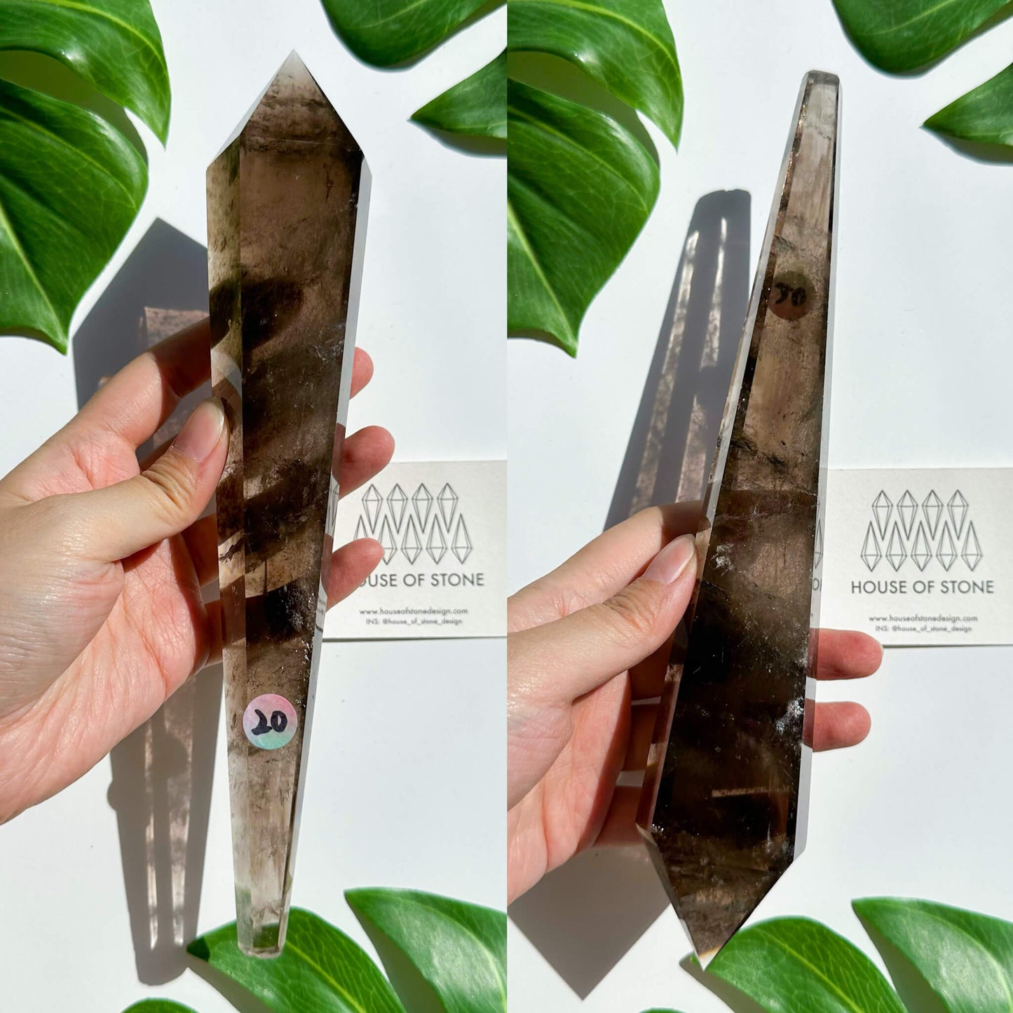 Natural Smoky Quartz Wand/Smoky Quartz Crystal Point Wand/Smoky Quartz Wand/Smoky Quartz Stem/Crystal Handle/Wedding Bouquet Handle/Root Chakra Healing/AAA
