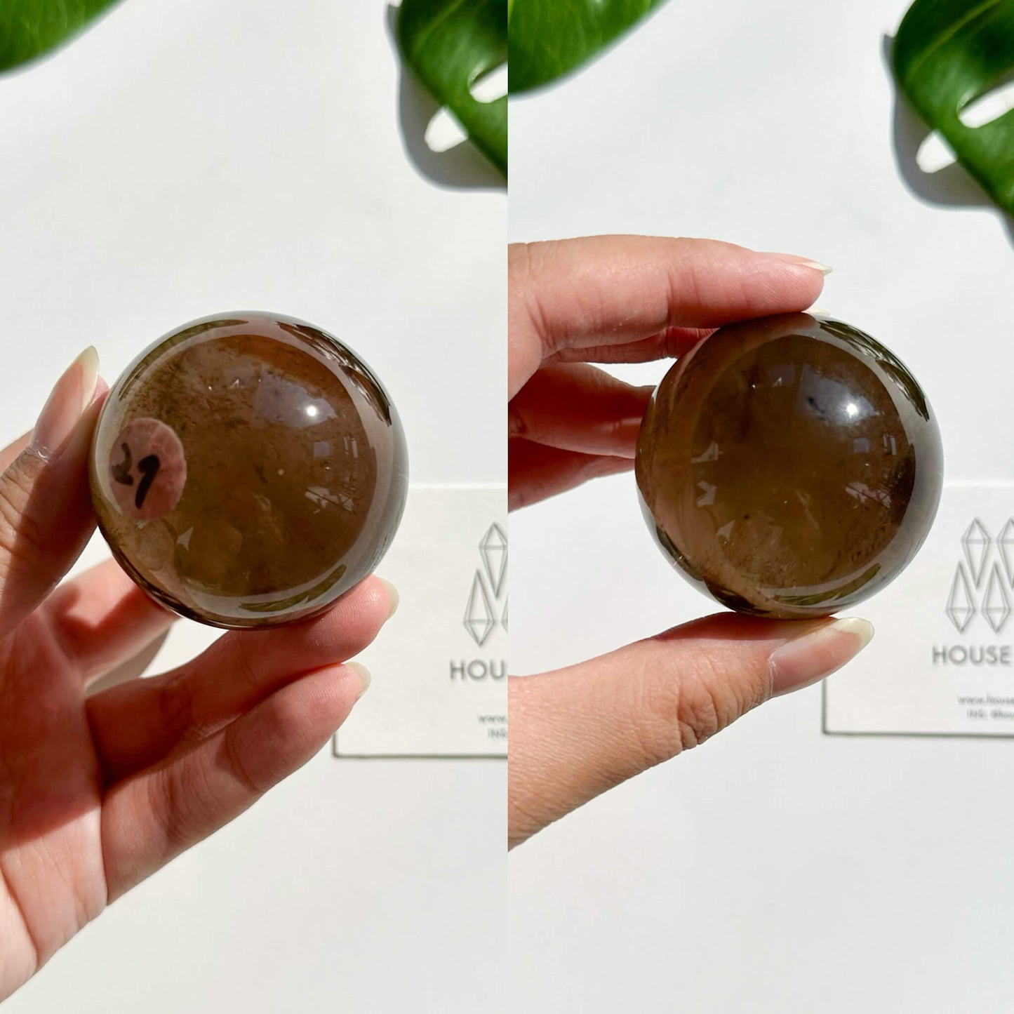 Natural Smoky Quartz Sphere/Smoky Quartz Crystal Sphere/Rare Smoky Quartz Ball/Root Chakra Healing/AAA