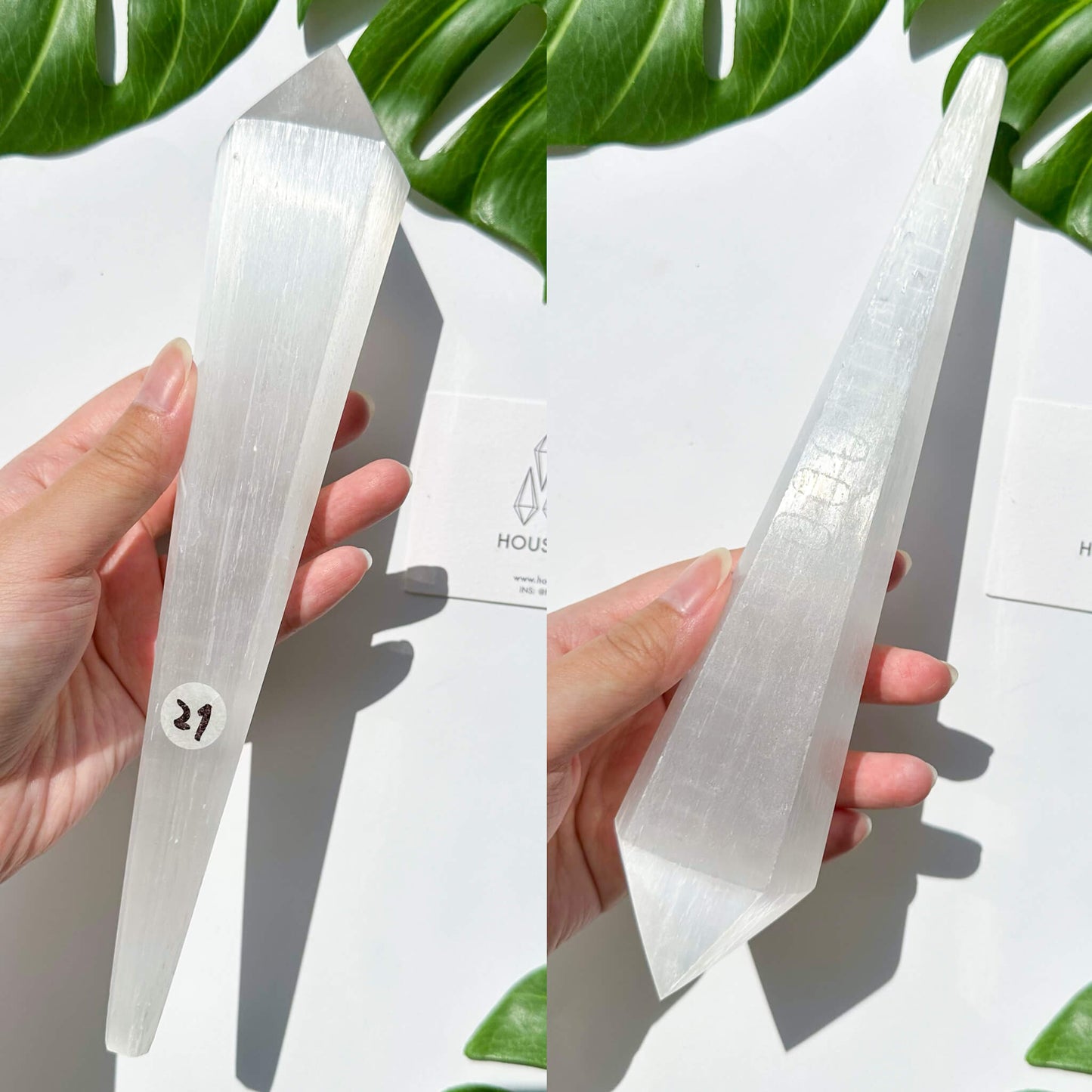 Natural Selenite Wand/Selenite Crystal Point Wand/Satin Spar Wand/Selenite Stem/Crystal Handle/Wedding Bouquet Handle/Chakra Healing/AAA