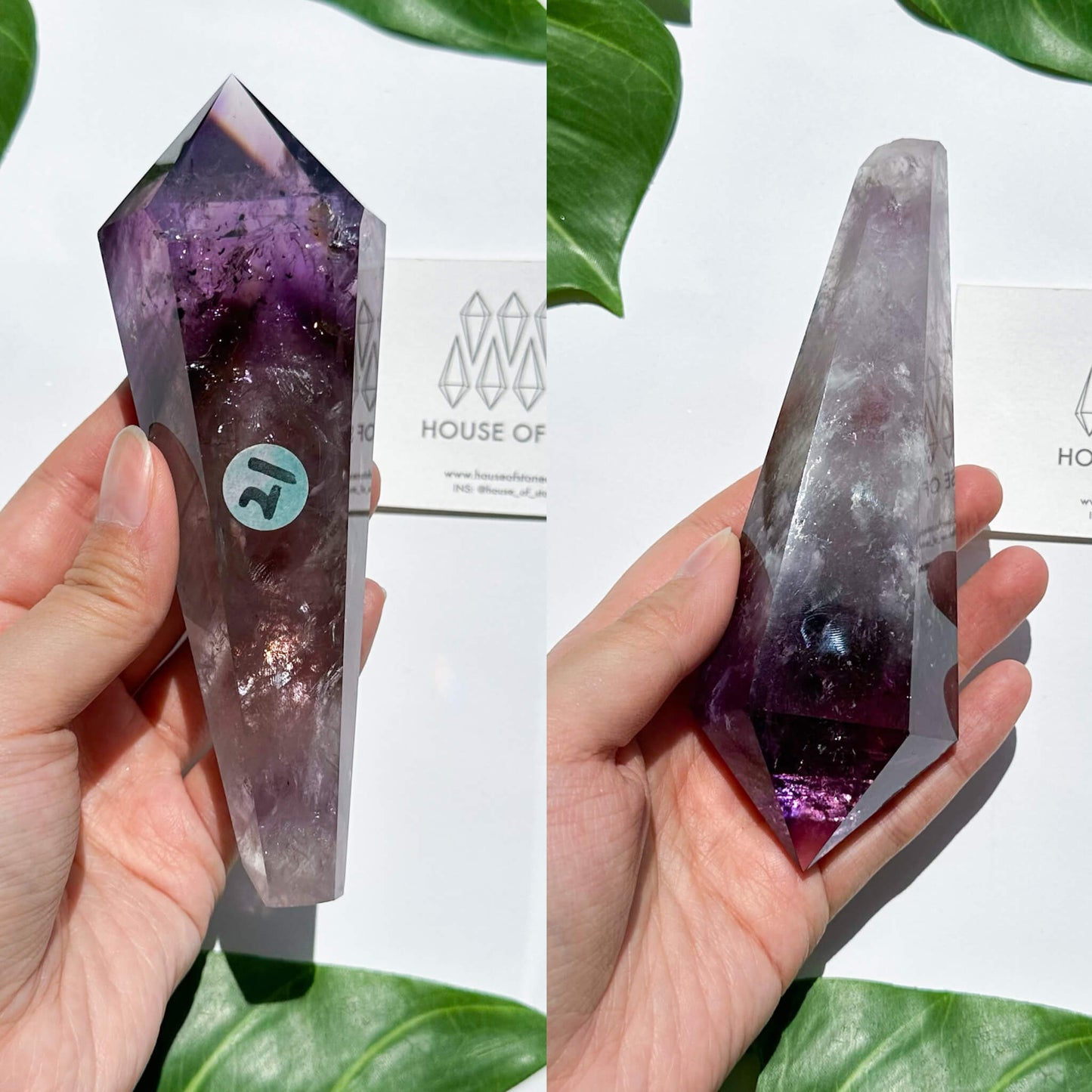 Amethyst Wand/Natural Amethyst Point Wand/High Quality Amethyst Rainbow Crystal Point Wand/Amethyst Handle/Amethyst Stem/Meditation Tool/AAA