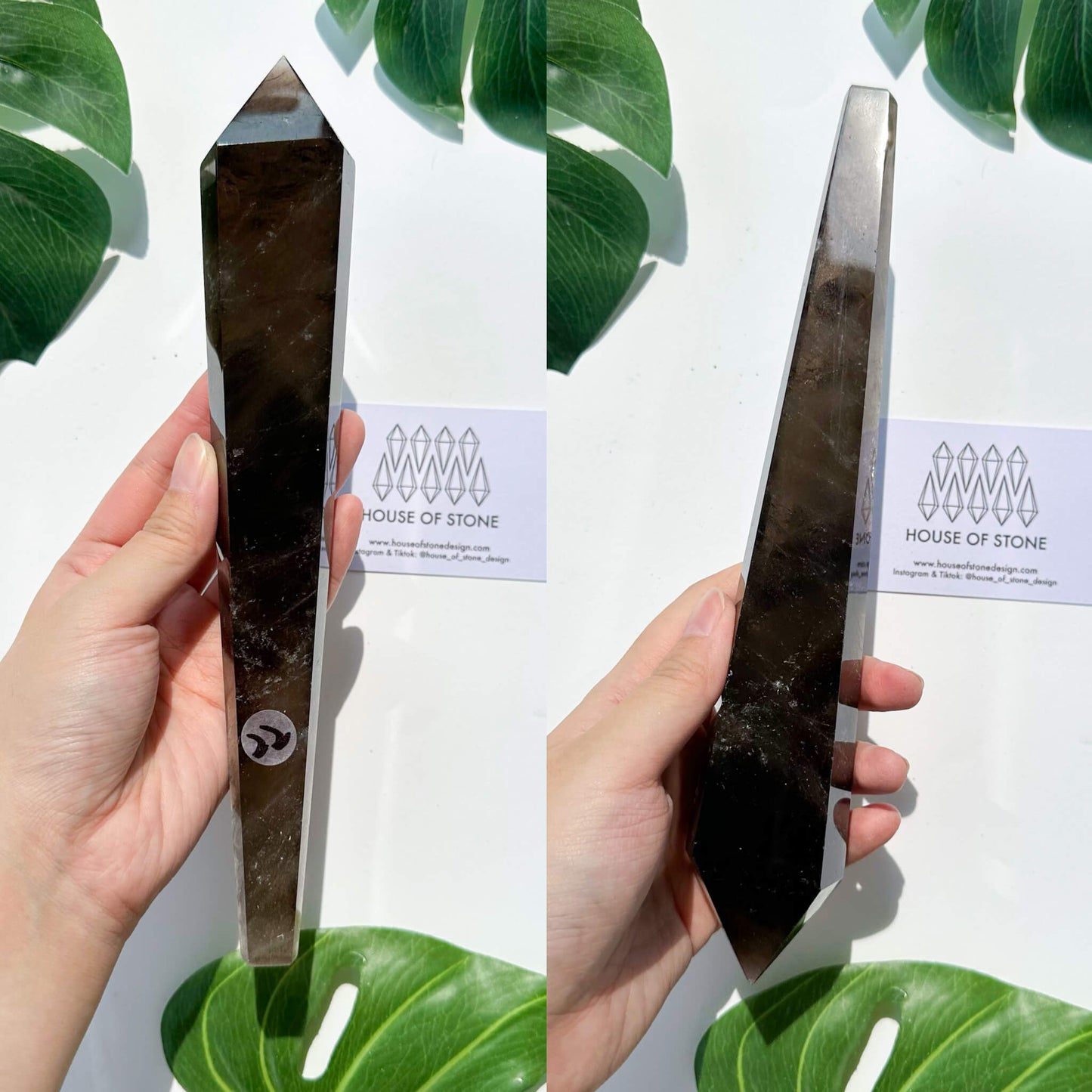 Natural Smoky Quartz Wand/Smoky Quartz Crystal Point Wand/Smoky Quartz Wand/Smoky Quartz Stem/Crystal Handle/Wedding Bouquet Handle/Root Chakra Healing/AAA