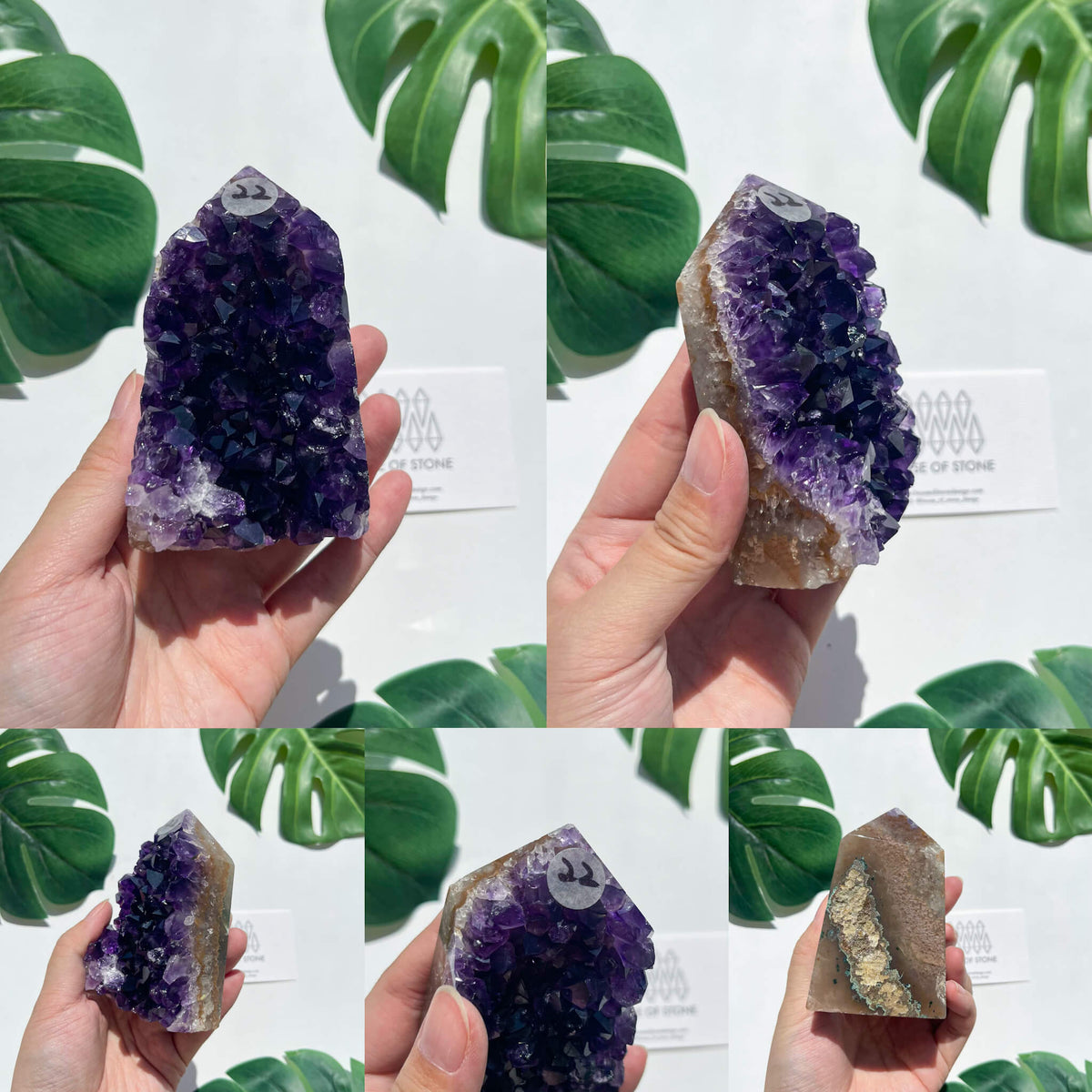 Natural Raw Amethyst Point Tower/Amethyst Cluster Rainbow Crystal Tower/Druzy Amethyst Geode Tower/Meditation Tool/Crown Chakra Healing/AAA
