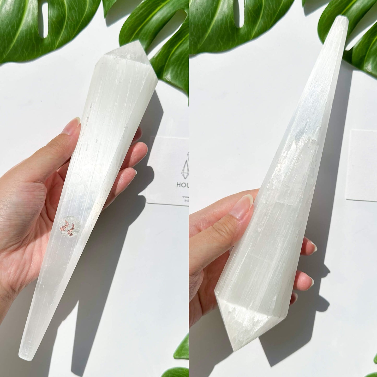 Natural Selenite Wand/Selenite Crystal Point Wand/Satin Spar Wand/Selenite Stem/Crystal Handle/Wedding Bouquet Handle/Chakra Healing/AAA