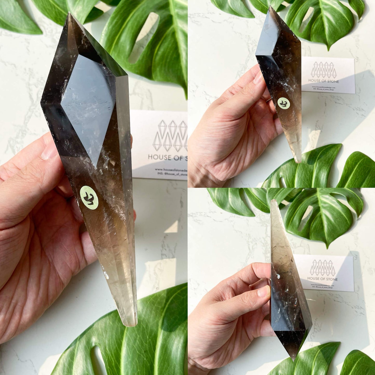 Natural Smoky Quartz Wand/Smoky Quartz Crystal Point Wand/Smoky Quartz Wand/Smoky Quartz Stem/Crystal Handle/Wedding Bouquet Handle/Root Chakra Healing/AAA