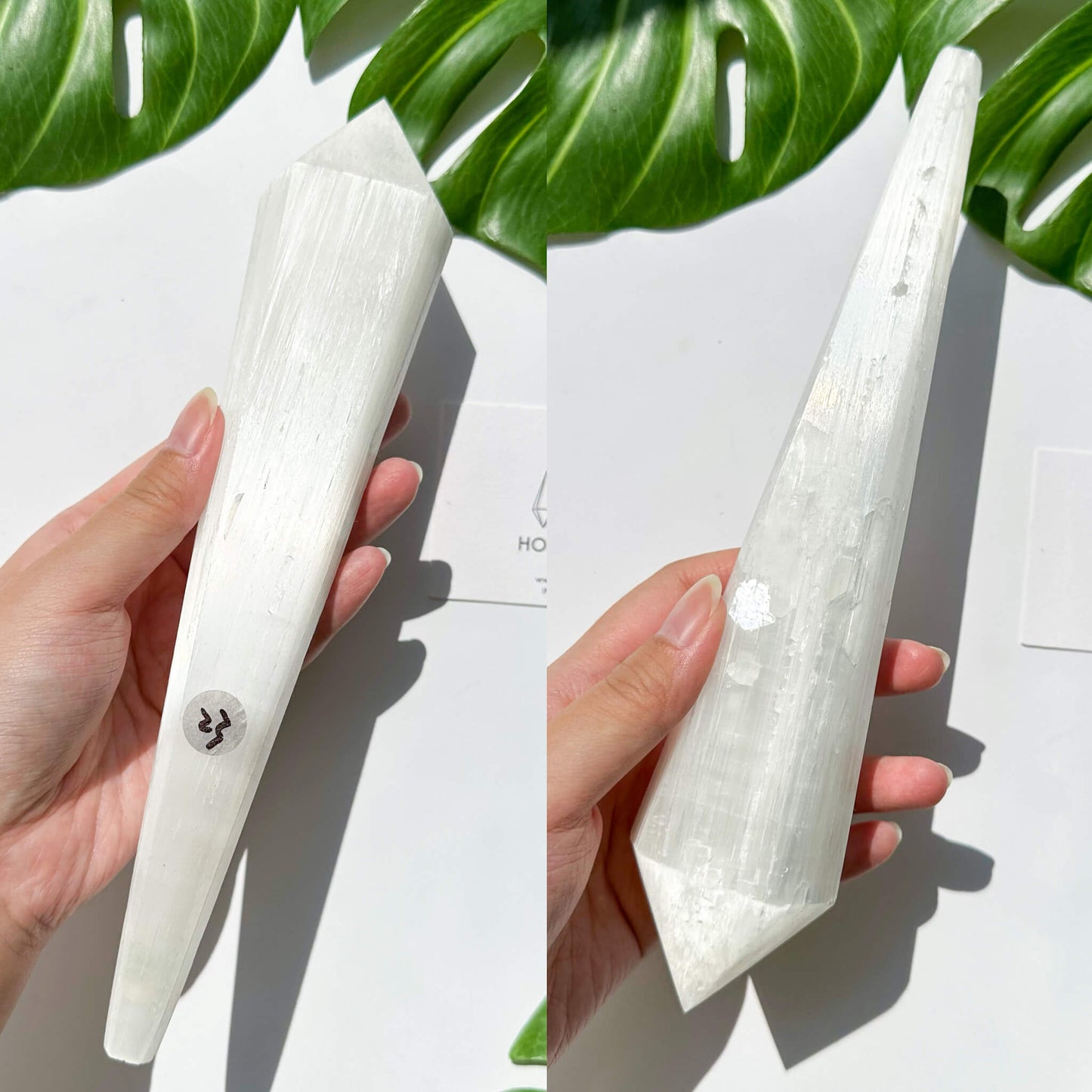 Natural Selenite Wand/Selenite Crystal Point Wand/Satin Spar Wand/Selenite Stem/Crystal Handle/Wedding Bouquet Handle/Chakra Healing/AAA