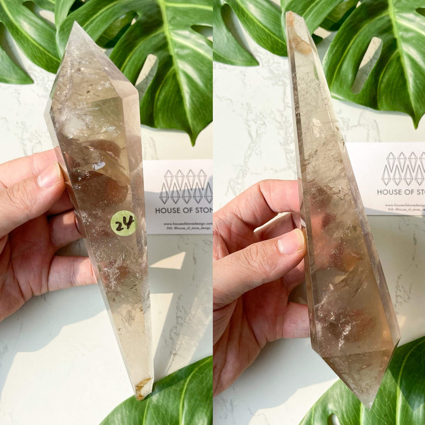 Natural Smoky Quartz Wand/Smoky Quartz Crystal Point Wand/Smoky Quartz Wand/Smoky Quartz Stem/Crystal Handle/Wedding Bouquet Handle/Root Chakra Healing/AAA