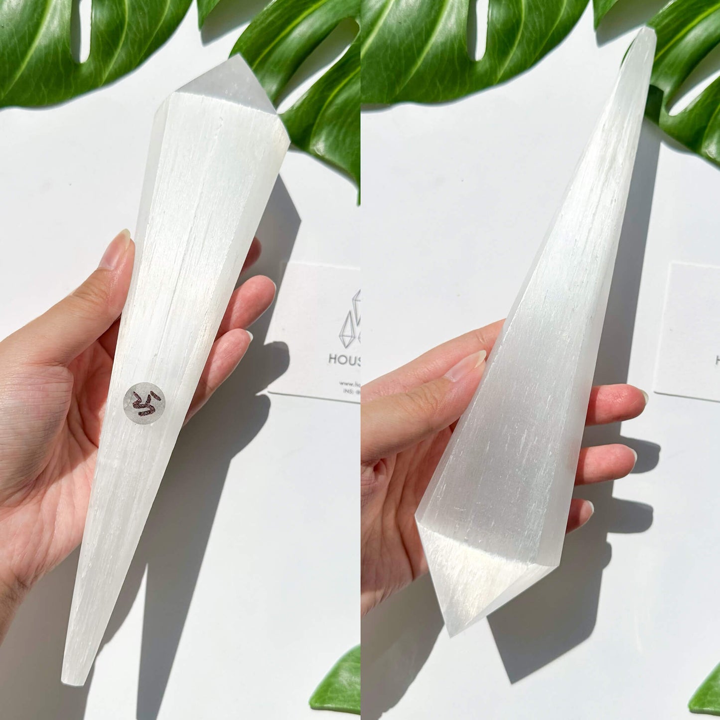 Natural Selenite Wand/Selenite Crystal Point Wand/Satin Spar Wand/Selenite Stem/Crystal Handle/Wedding Bouquet Handle/Chakra Healing/AAA