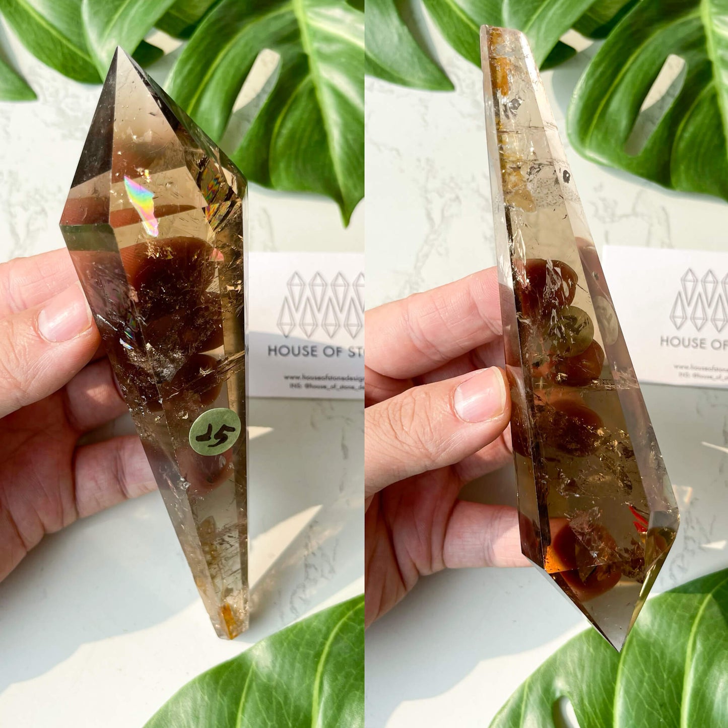 Natural Smoky Quartz Wand/Smoky Quartz Crystal Point Wand/Smoky Quartz Wand/Smoky Quartz Stem/Crystal Handle/Wedding Bouquet Handle/Root Chakra Healing/AAA