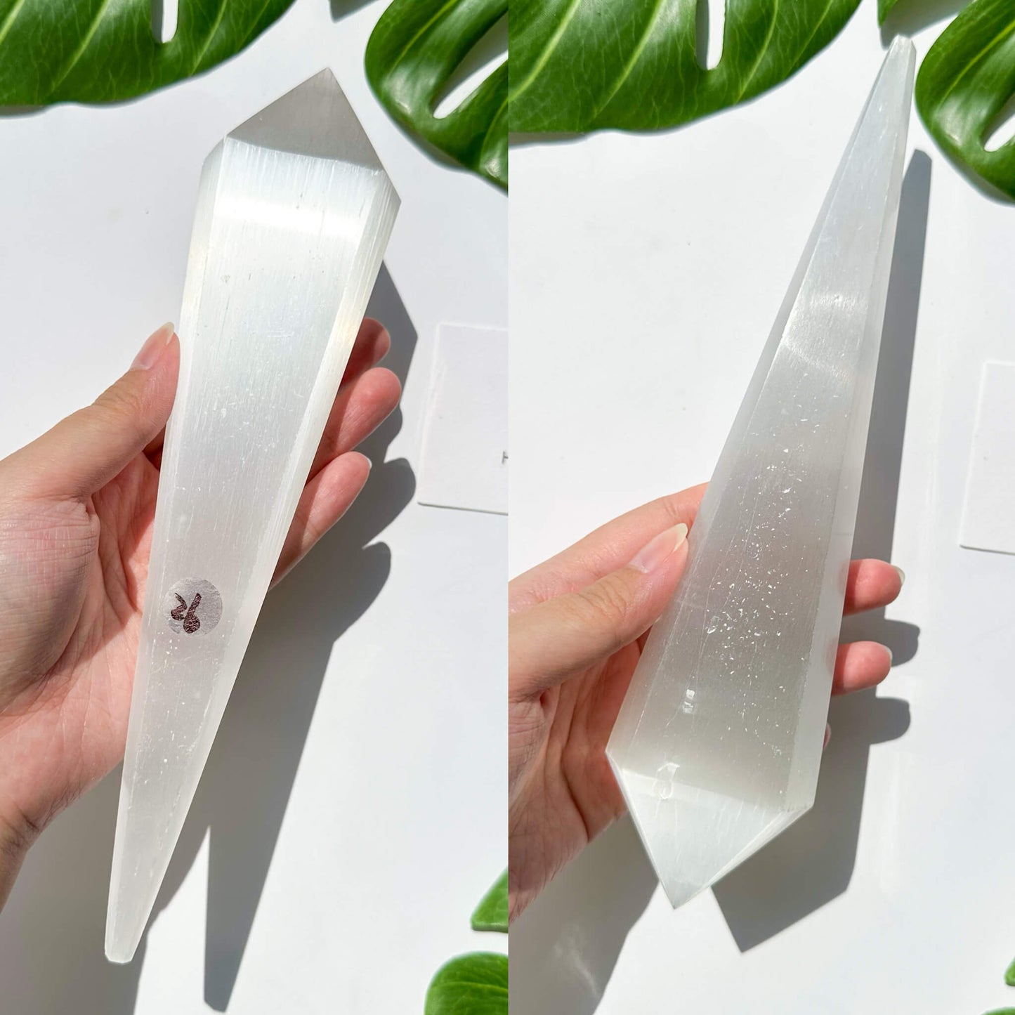 Natural Selenite Wand/Selenite Crystal Point Wand/Satin Spar Wand/Selenite Stem/Crystal Handle/Wedding Bouquet Handle/Chakra Healing/AAA