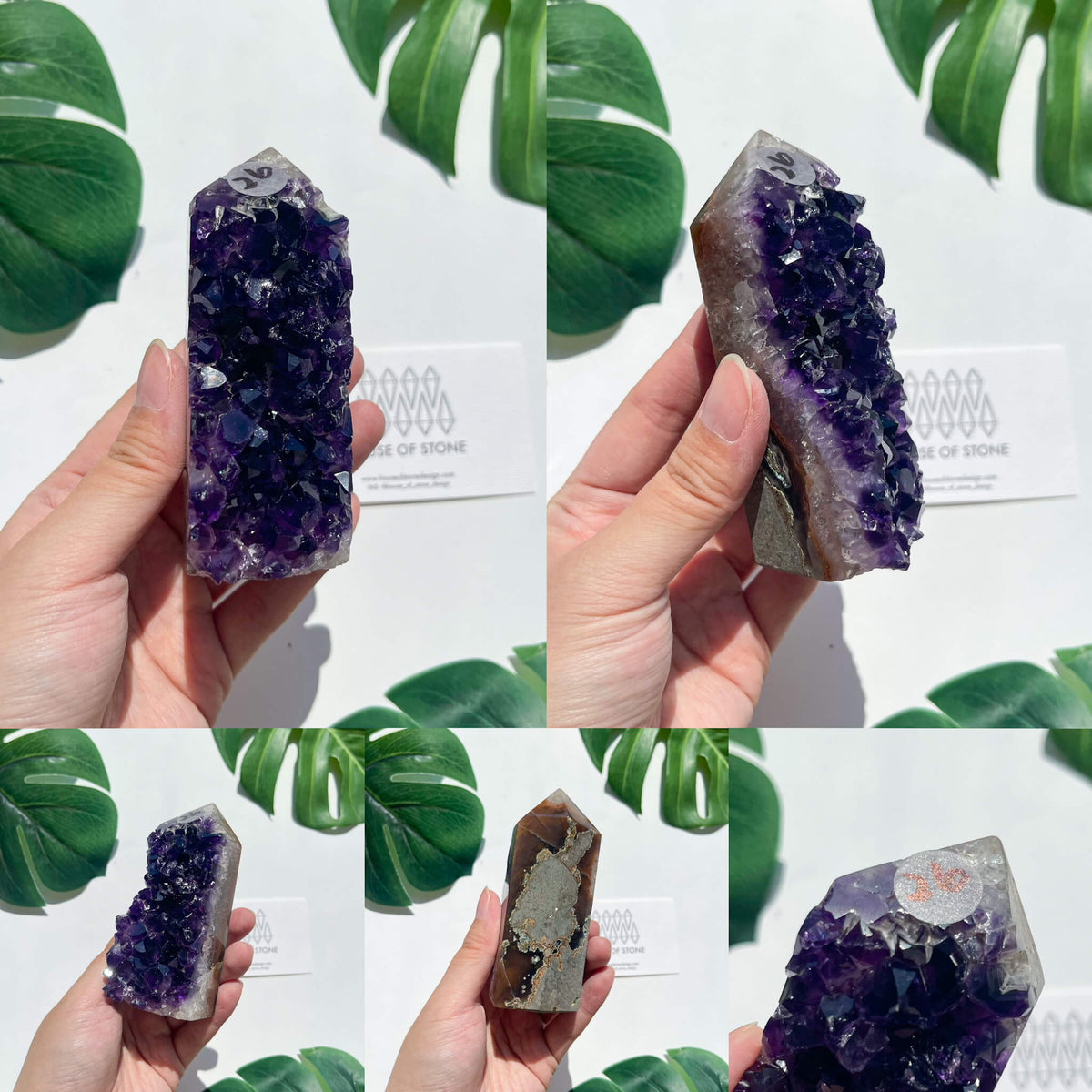 Natural Raw Amethyst Point Tower/Amethyst Cluster Rainbow Crystal Tower/Druzy Amethyst Geode Tower/Meditation Tool/Crown Chakra Healing/AAA
