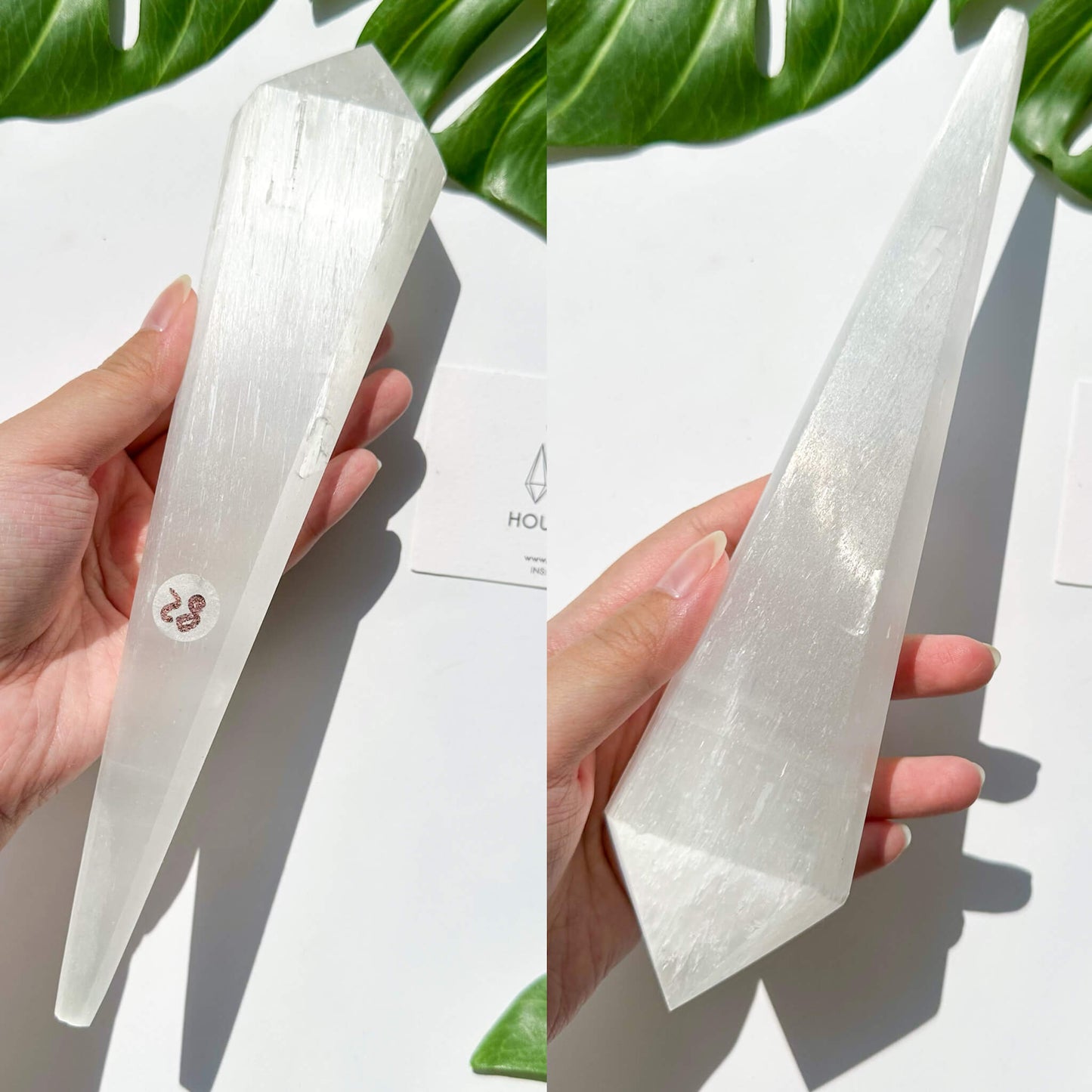 Natural Selenite Wand/Selenite Crystal Point Wand/Satin Spar Wand/Selenite Stem/Crystal Handle/Wedding Bouquet Handle/Chakra Healing/AAA