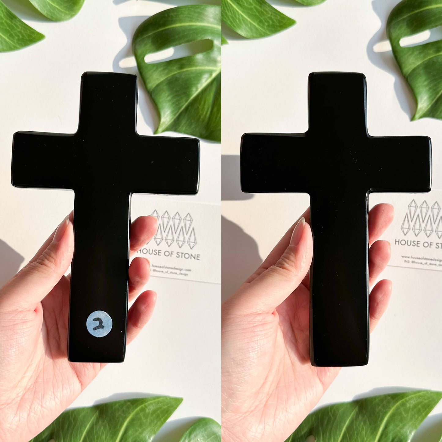 Natural Black Obsidian Cross/Large Hand carved Black Obsidian Cross/Gemstone Obsidian Cross/Crystal Cross/Root Chakra Healing/Altar Tools