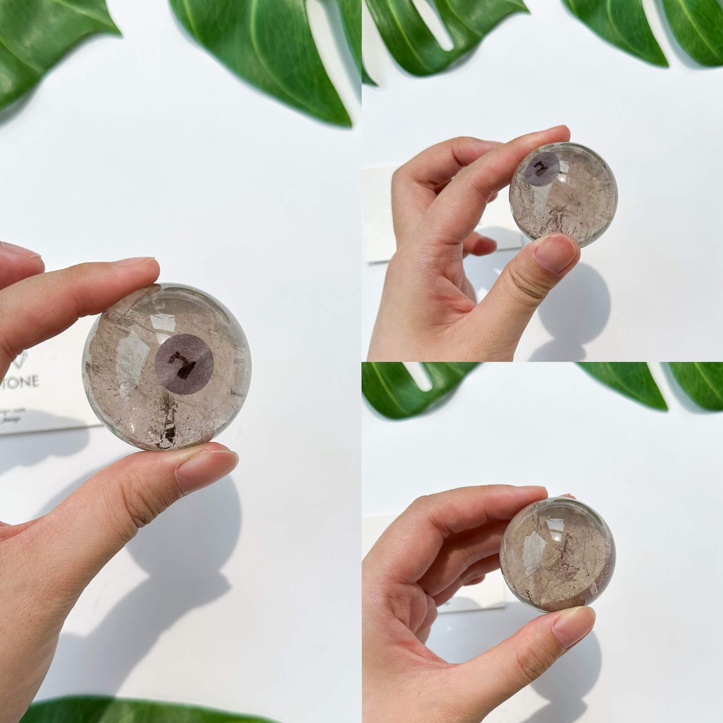 Natural Brazil Smoky Quartz Sphere/Rainbow Smoky Quartz Crystal Sphere/Rare Smoky Quartz Ball/Root Chakra Healing