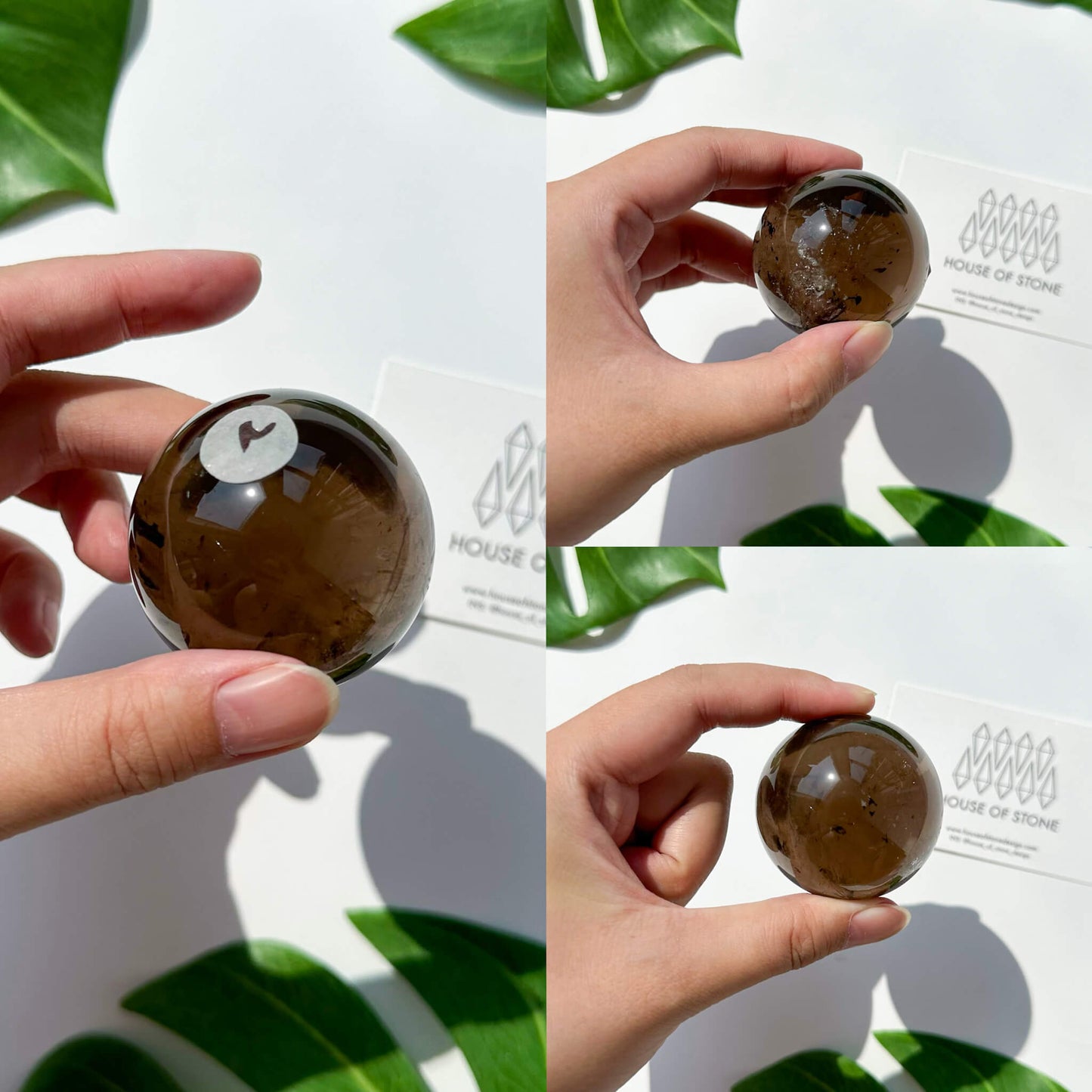 Natural Smoky Quartz Sphere/Smoky Quartz Crystal Sphere/Rare Smoky Quartz Ball/Root Chakra Healing/AAA