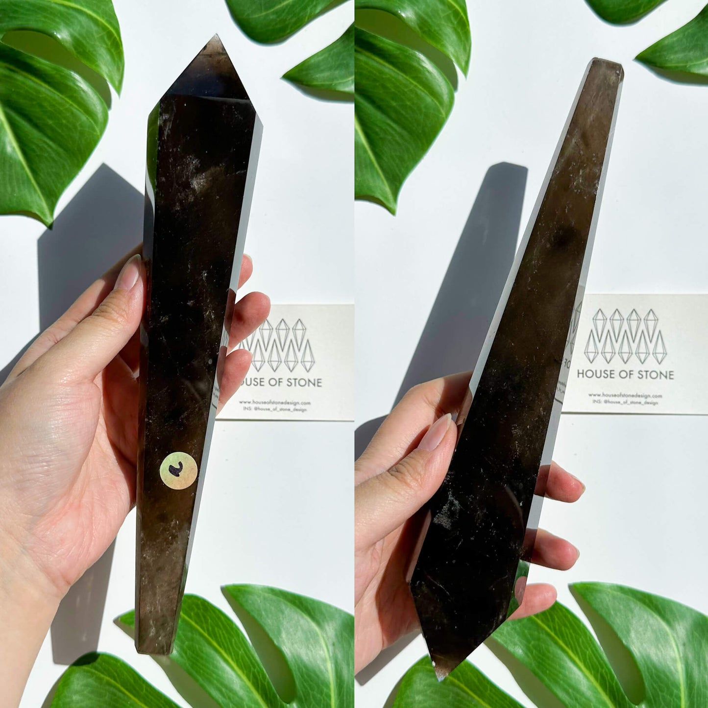Natural Smoky Quartz Wand/Smoky Quartz Crystal Point Wand/Smoky Quartz Wand/Smoky Quartz Stem/Crystal Handle/Wedding Bouquet Handle/Root Chakra Healing/AAA