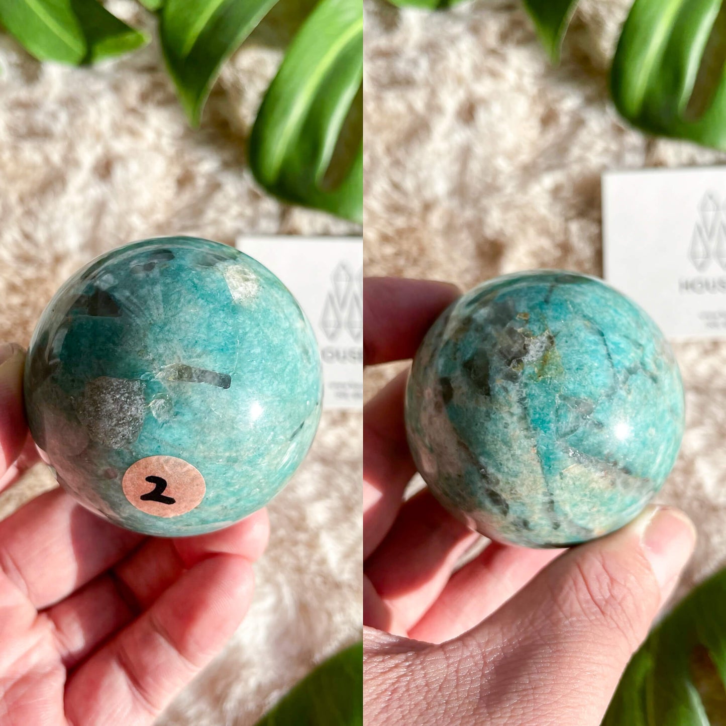 Natural Amazonite Sphere/Rare Blue Amazonite Sphere/Gemstone Sphere/Heart Chakra and Throat Chakra Healing Gift/Meditation Tool/AAA