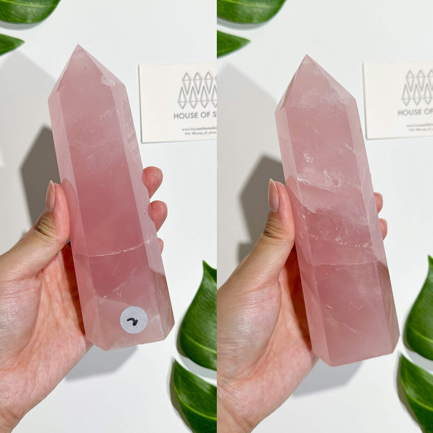 Natural Large Rose Quartz Tower/Rose Quartz Crystal Point Tower Wand/Juicy Rose Quartz Obelisk/Heart Chakra Healing/AAA