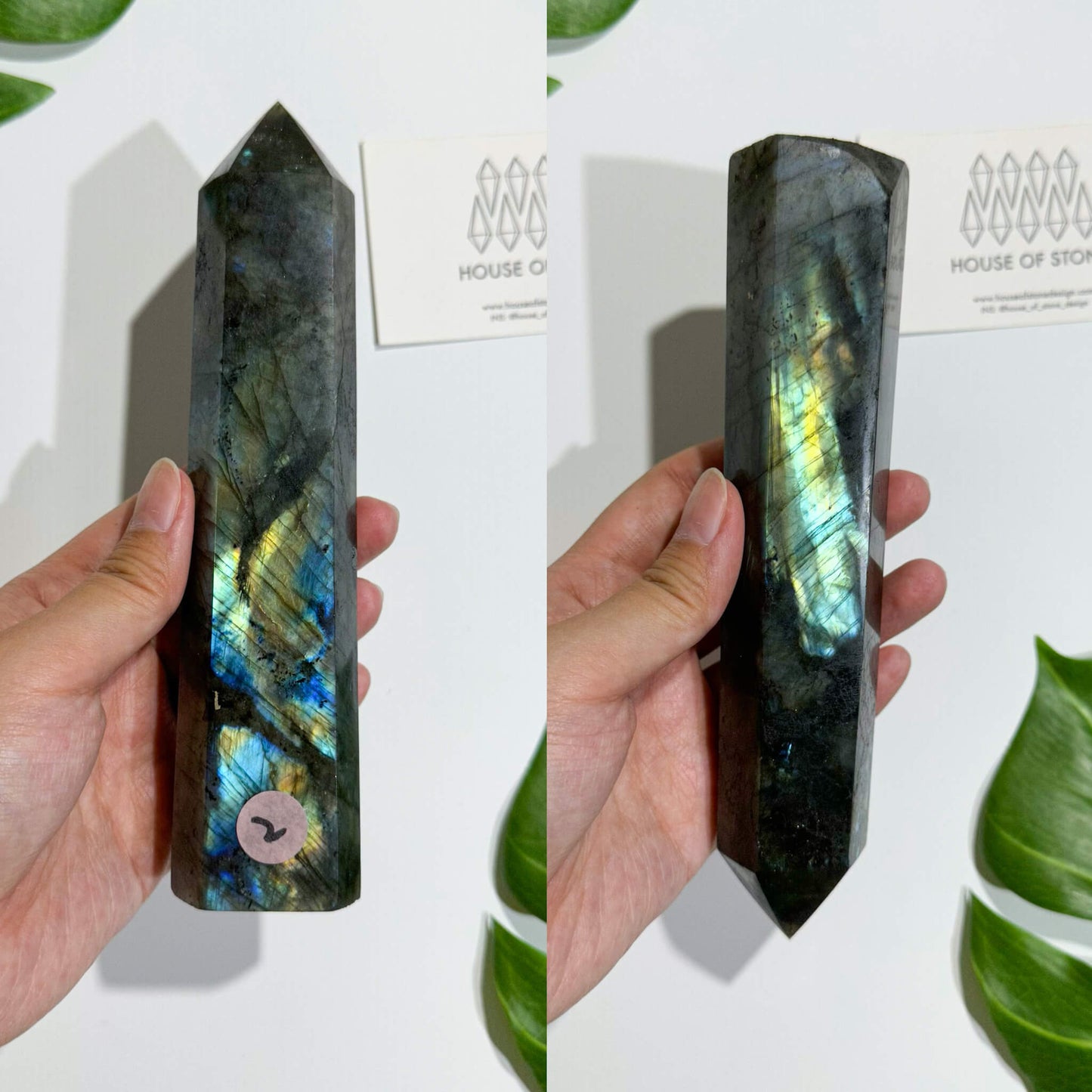 Natural Large Labradorite Point Tower/Rainbow Labradorite Crystal Point Wand/Labradorite Crystal Obelisk/Blue Flash Tower/Chakra Healing