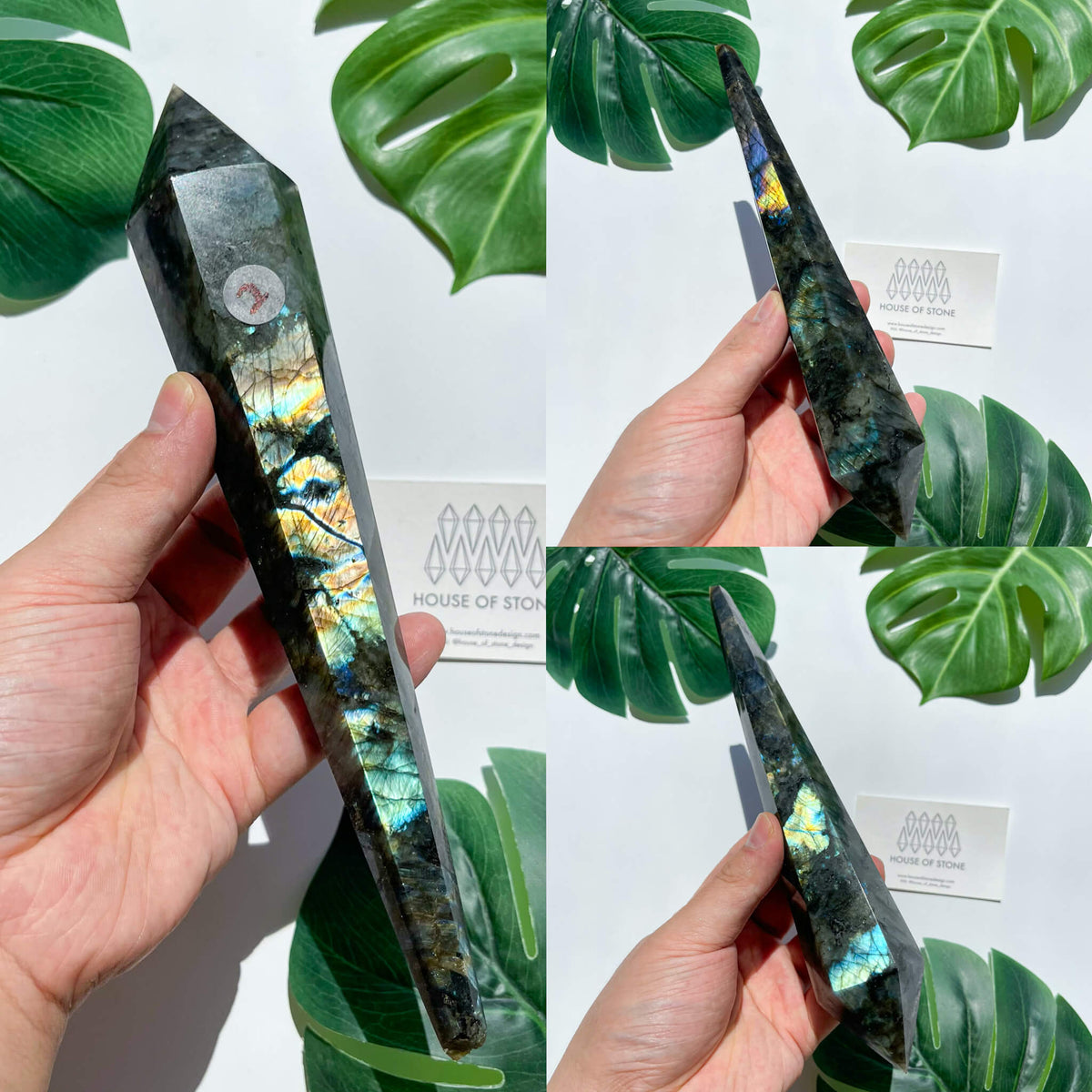 Natural Labradorite Wand/Rainbow Labradorite Crystal Point Wand/Labradorite Crystal Handle/Labradorite Stem/Wedding Bouquet Handle/Chakra Healing/AAA