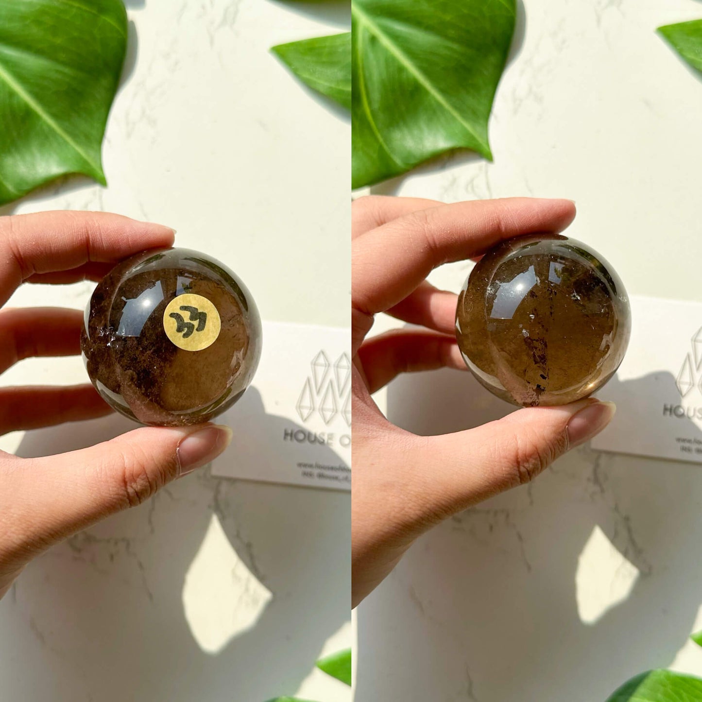 Natural Smoky Quartz Sphere/Smoky Quartz Crystal Sphere/Rare Smoky Quartz Ball/Root Chakra Healing/AAA