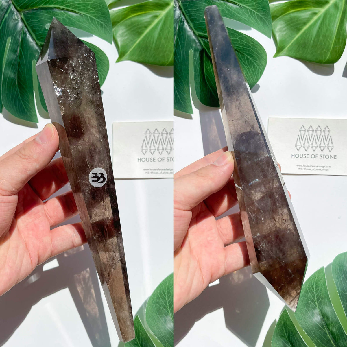 Natural Smoky Quartz Wand/Smoky Quartz Crystal Point Wand/Smoky Quartz Wand/Smoky Quartz Stem/Crystal Handle/Wedding Bouquet Handle/Root Chakra Healing/AAA