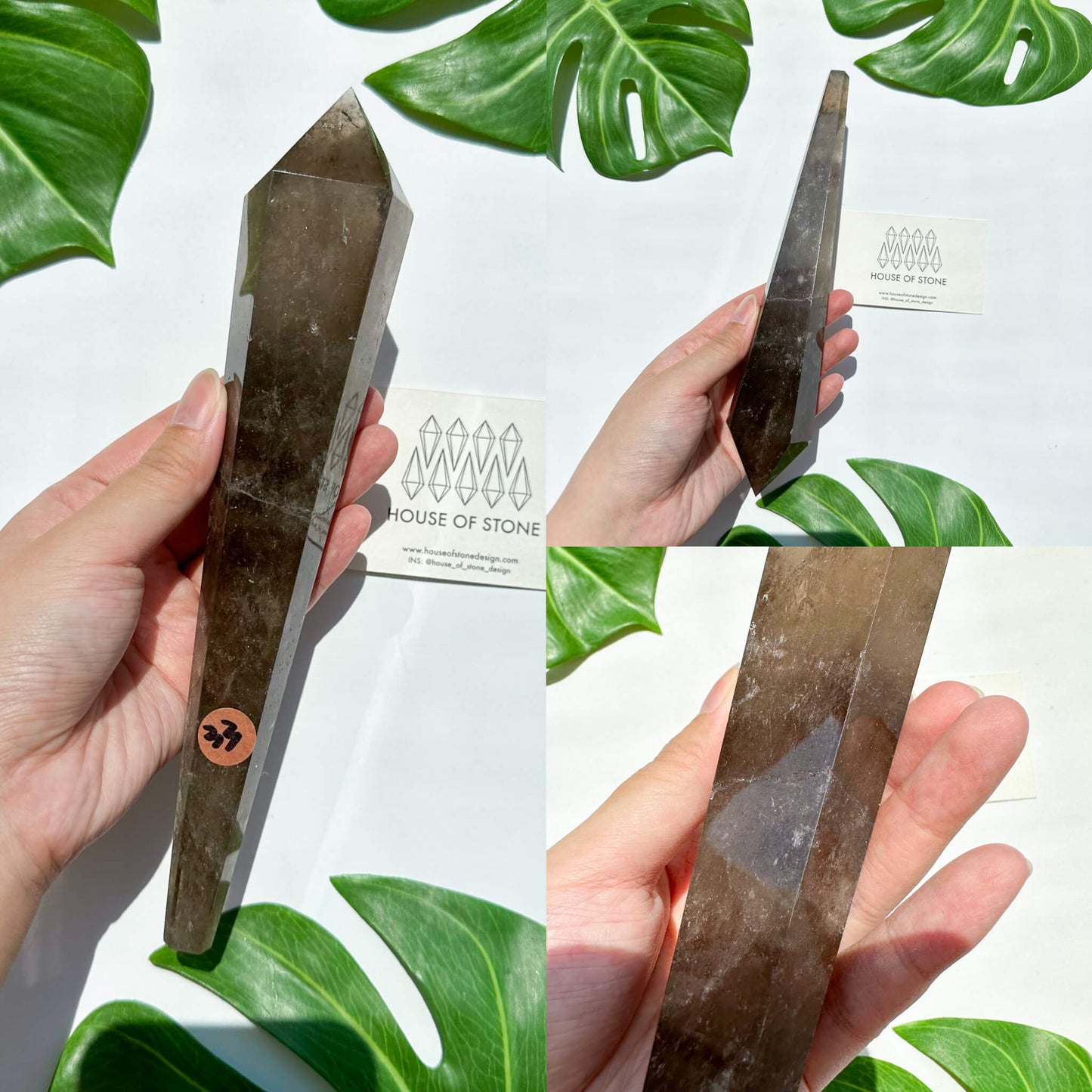 Natural Smoky Quartz Wand/Smoky Quartz Crystal Point Wand/Smoky Quartz Wand/Smoky Quartz Stem/Crystal Handle/Wedding Bouquet Handle/Root Chakra Healing/AAA