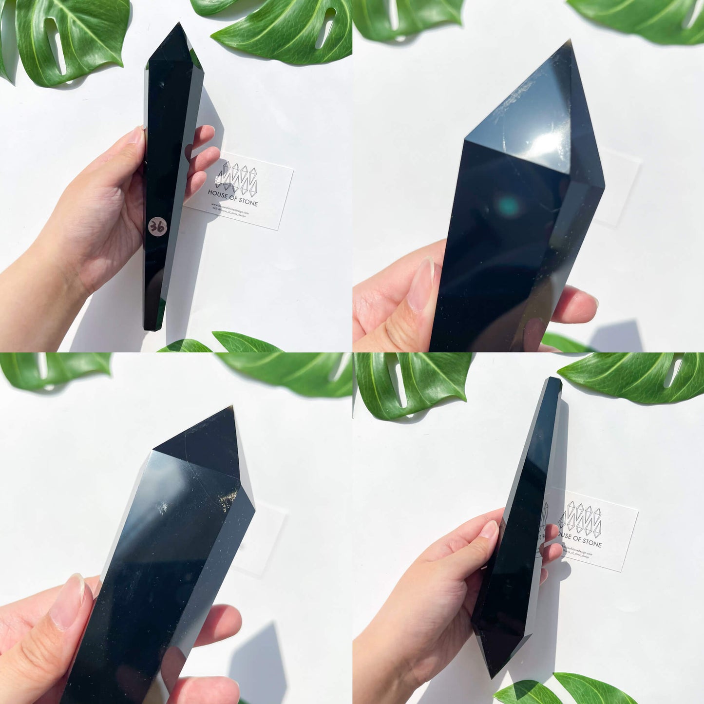 Natural Black Obsidian Wand/High Quality Black Obsidian Point Wand/Crystal Gemstone Obsidian Wand Handle/Obsidian Stem/Root Chakra Healing/AAA