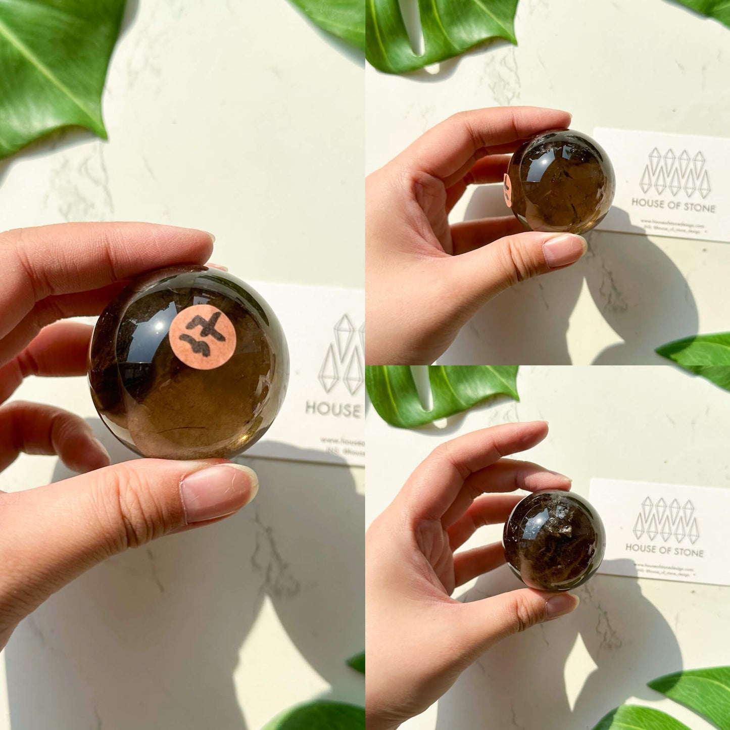 Natural Smoky Quartz Sphere/Smoky Quartz Crystal Sphere/Rare Smoky Quartz Ball/Root Chakra Healing/AAA